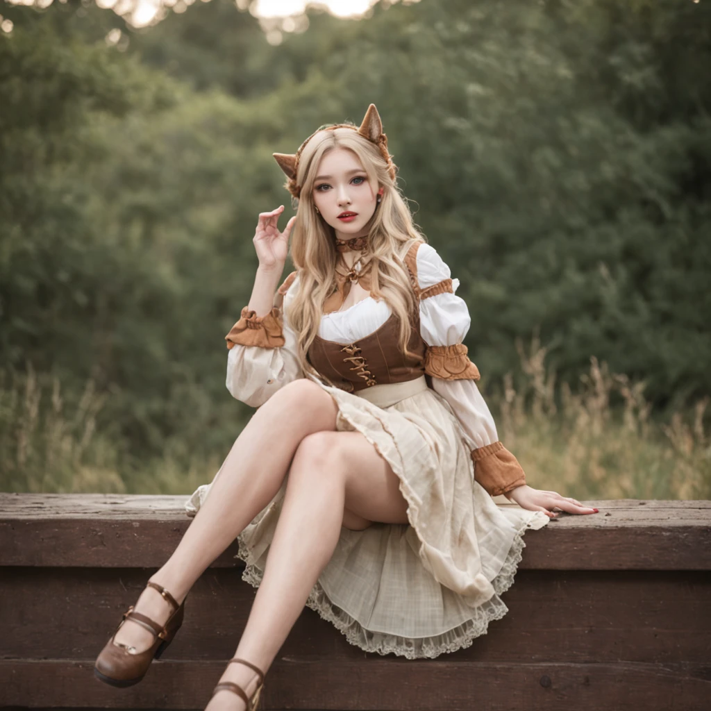 The figure of an alluring girl、Cute girl image、Realistic image of young gravure printing、pretty face with arms and legs、norse goddess、Shoot slim girl models、European girl、golden hair、The long、eye glass、fox ear、Foxtail、Steampunk or witches、Witch hat、long  skirt、White color blouse、plaid skirts、Full moon night、dance、pretty face with arms and legs、norse goddess、Sexy girl、Shoot slim girl models、European girl、Perfect realistic body、low angles、Selfie style