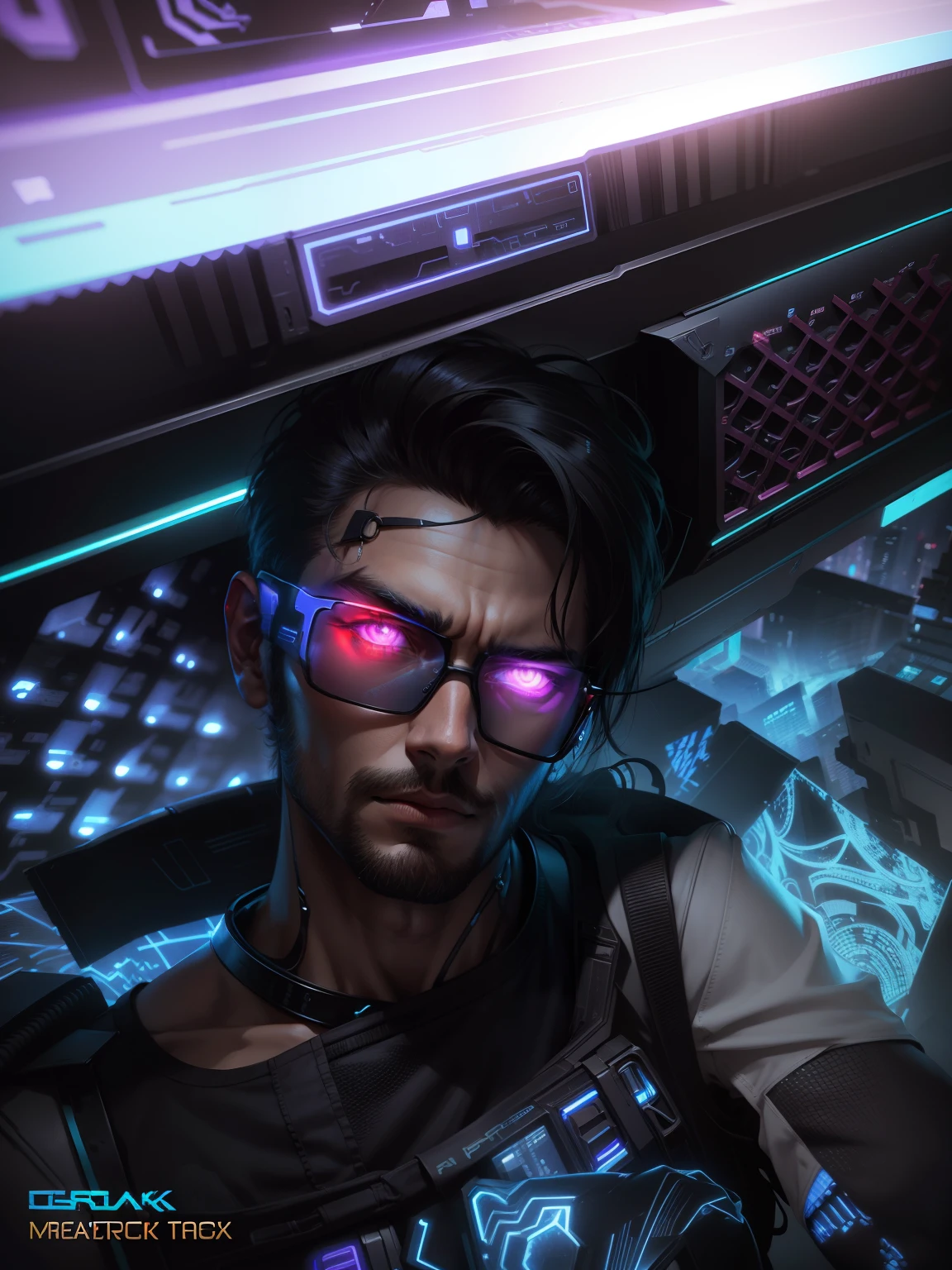 CHANGE BACKGROUND MAKE IT IN CYBERPUNK AVATAR HANDSOME REALISTIC 4K QUALITY
