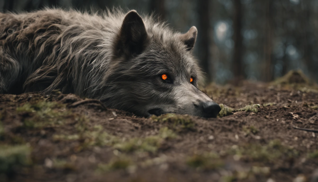 lobisomem, 8k, (insanamente detalhado:1.5), fotografia de corpo inteiro, , pele detalhada, pale skinned, atacando pequena vila, werewolf 4k