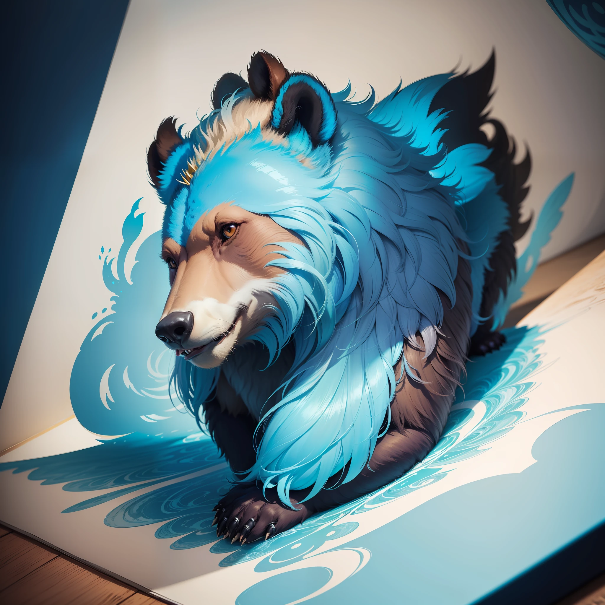 https://www.seaart.ai/explore/detail/cjf5um14msb97defiqfgPainting of a grizzly bear with a blue bird beside the book illustration, Storybook illustration, Illustration for children's book, Art illustration, Beeple and Jeremiah Ketner, Feng Zhu