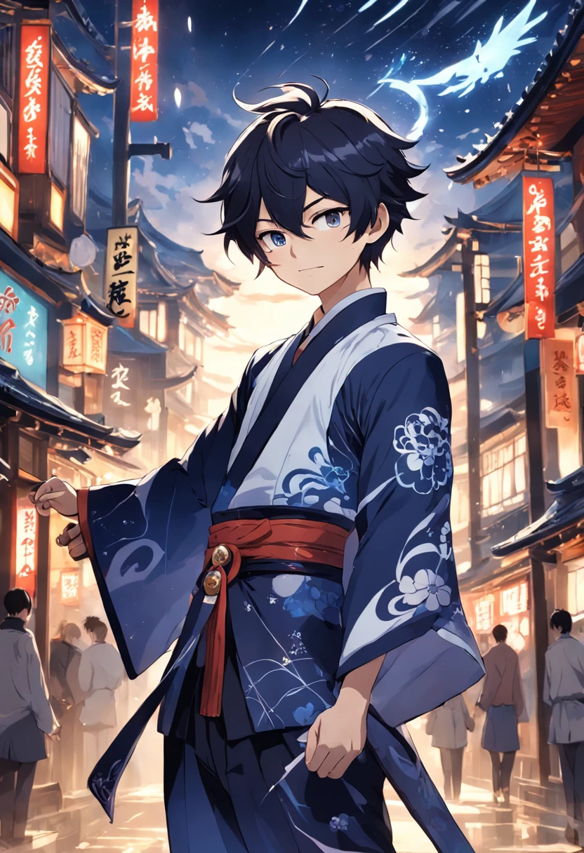Genshin Scattering,Boy,Height 1.6m,Slender figure,Cheerful personality,Japanese style