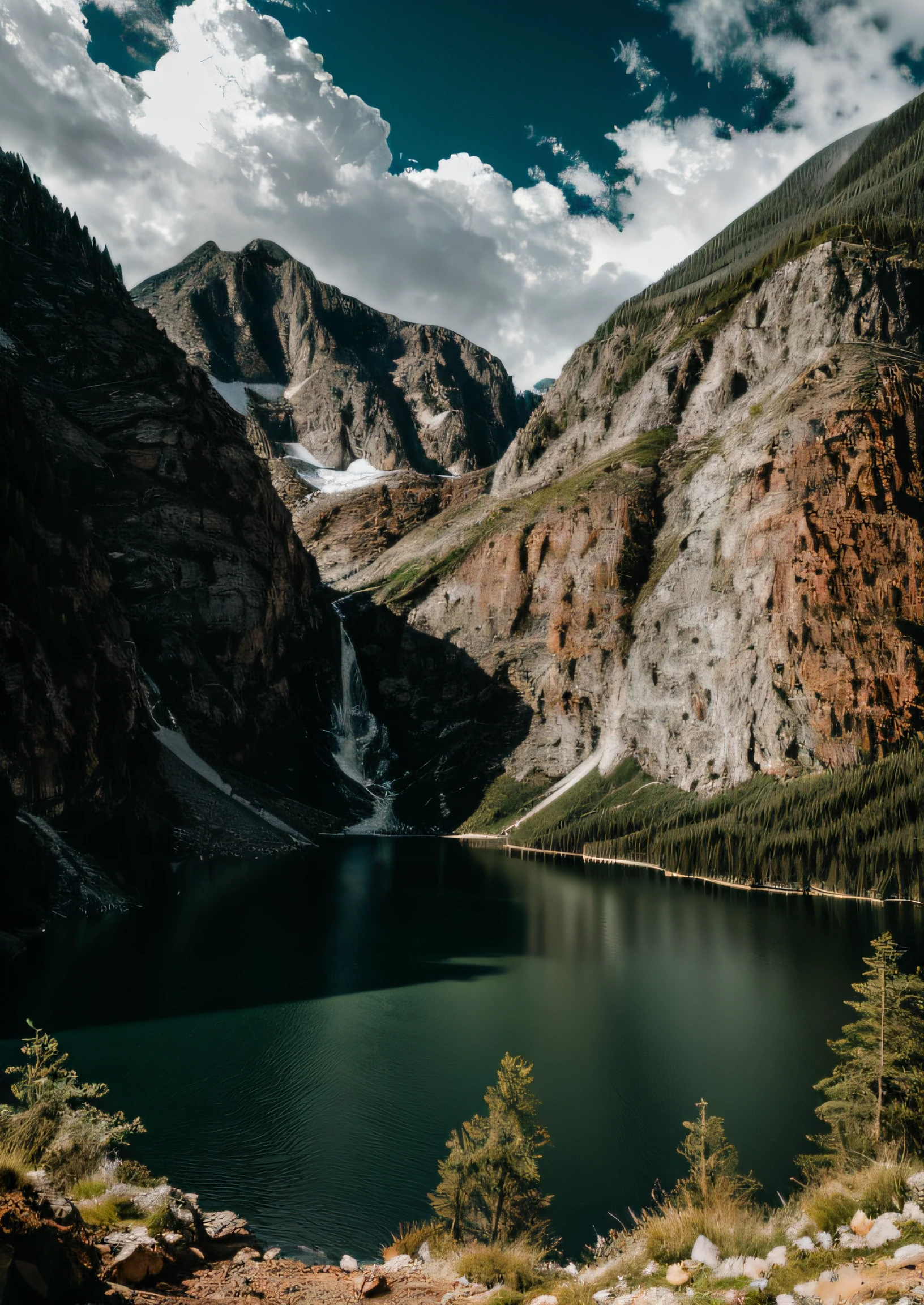 RAW photo of a landscape, small details, photorealistic, ultra-realistic photo, 8k uhd, dslr, soft lighting, high quality, film grain, Fujifilm XT3, (masterpiece)