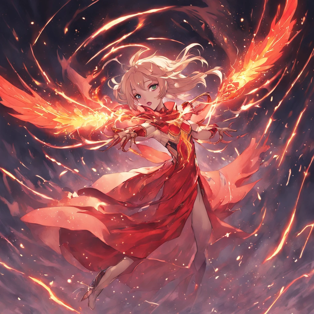 From the mysterious depths appeared a rogue wizard with red lightning - scales flashing, Intricate wings spread,Bloom with refined elegance. Crafted with meticulous precision, She hovers in a dance of sparks and smoke - the embodiment of elemental power. Brandish a weapon with red lightning, She commands uplifting power with the touch of a master. Wings flapping, Ripples are created in reality itself, Yield to her wishes. Her eyes were full of determination and cunning,She examines her field。. Beauty and danger are intertwined, A fascinating paradox,Draw you into her striking presence. In this scene, Nature and art merge – a fantastic spectacle,The elements bow to her mysterious powers. Her hourglass shape evokes balance, Wielding a weapon of red lightning - symbolizing her exhilarating nature. Wings flapping, Ripple the world around her, Bend the element to her command. Gaze into her eyes, A fusion of determination and cunning, When she claims her dominance. Beauty and danger are intertwined, A fascinating paradox pulls you into her eye-catching presence. In this scene, A fusion of nature and art, Dreams ignite in exhilarating grandiose displays.,Don MV01dm4g1c,
negative prompt