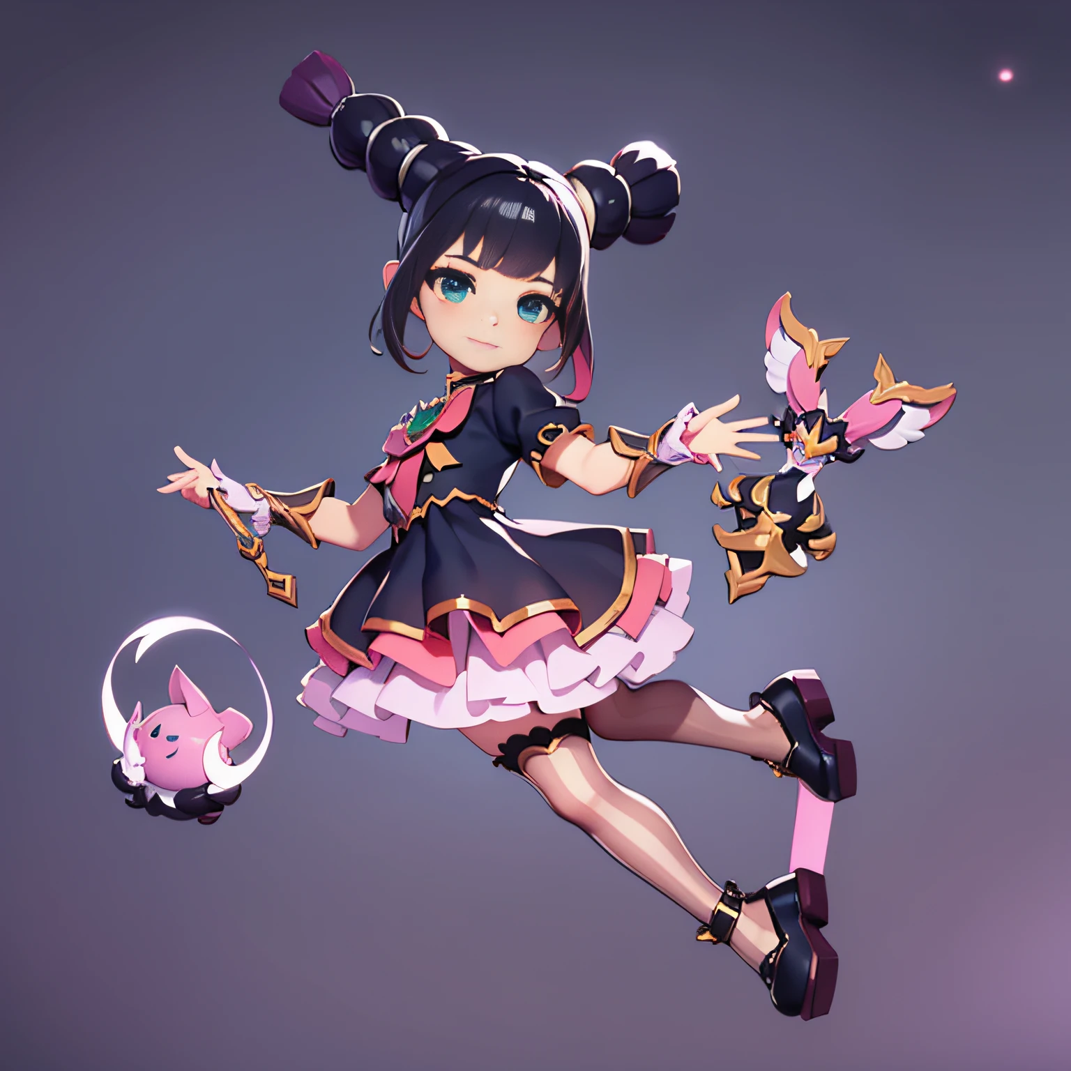 lylia /(Mobile Legend/)，Masterpiece 8k，vred，small ****，extreme hight detail, cute face, cute pose, full body, piyama