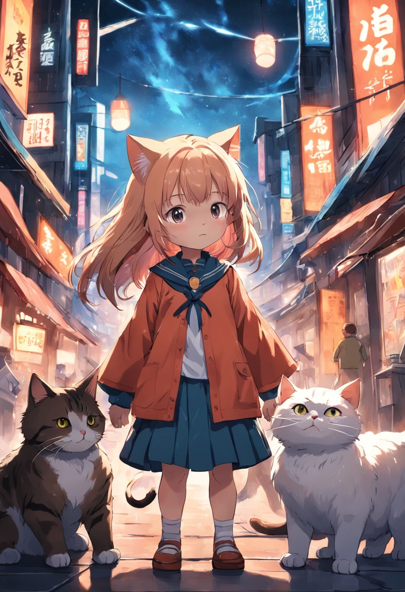 Illustration of a cat that seems to be popular with children