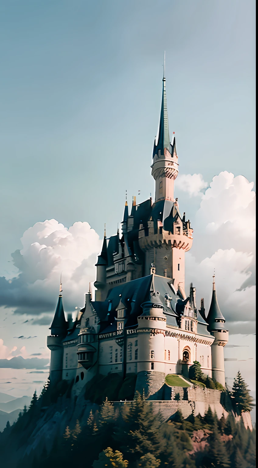 Castle on top of a hill
