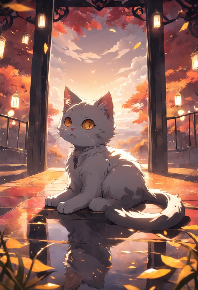 Kittens,It is generally black and half is white,yellow-eyed,Lie on the love mat