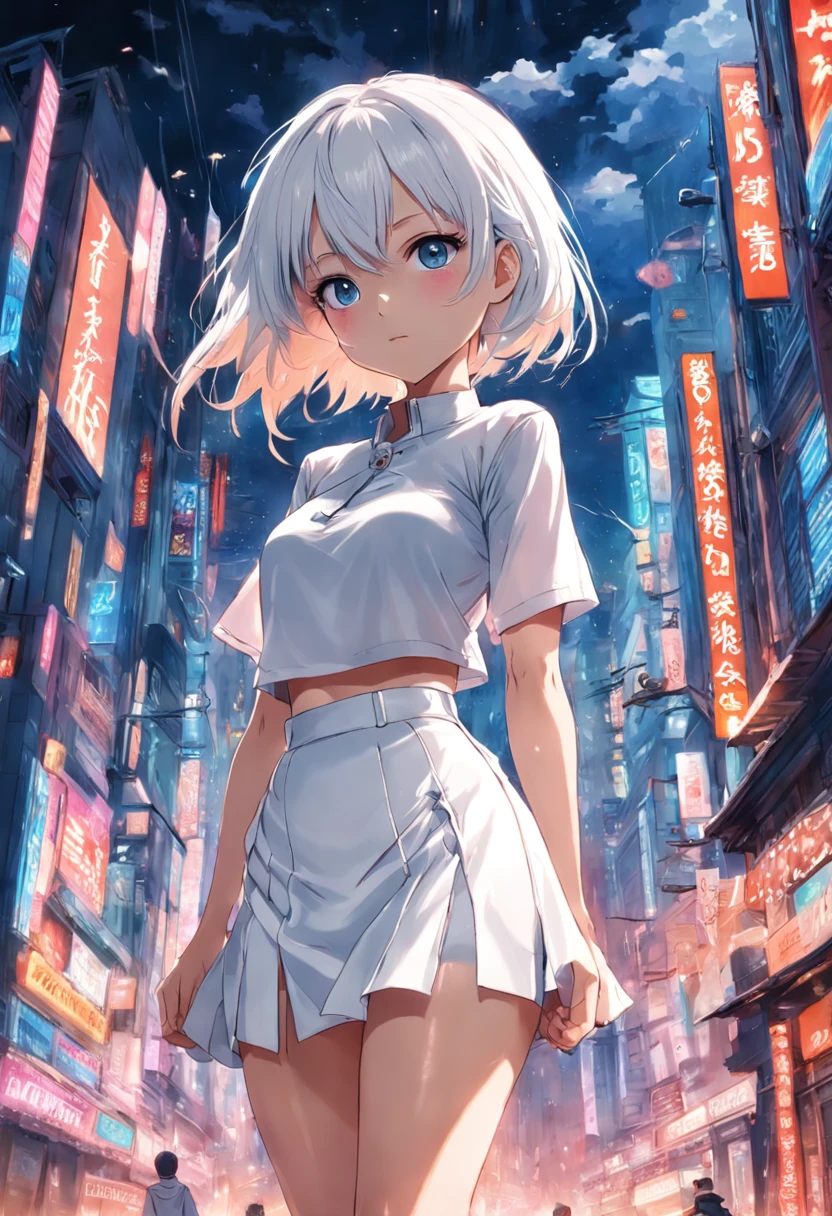 White miniskirt,Raised sexy,cleanness