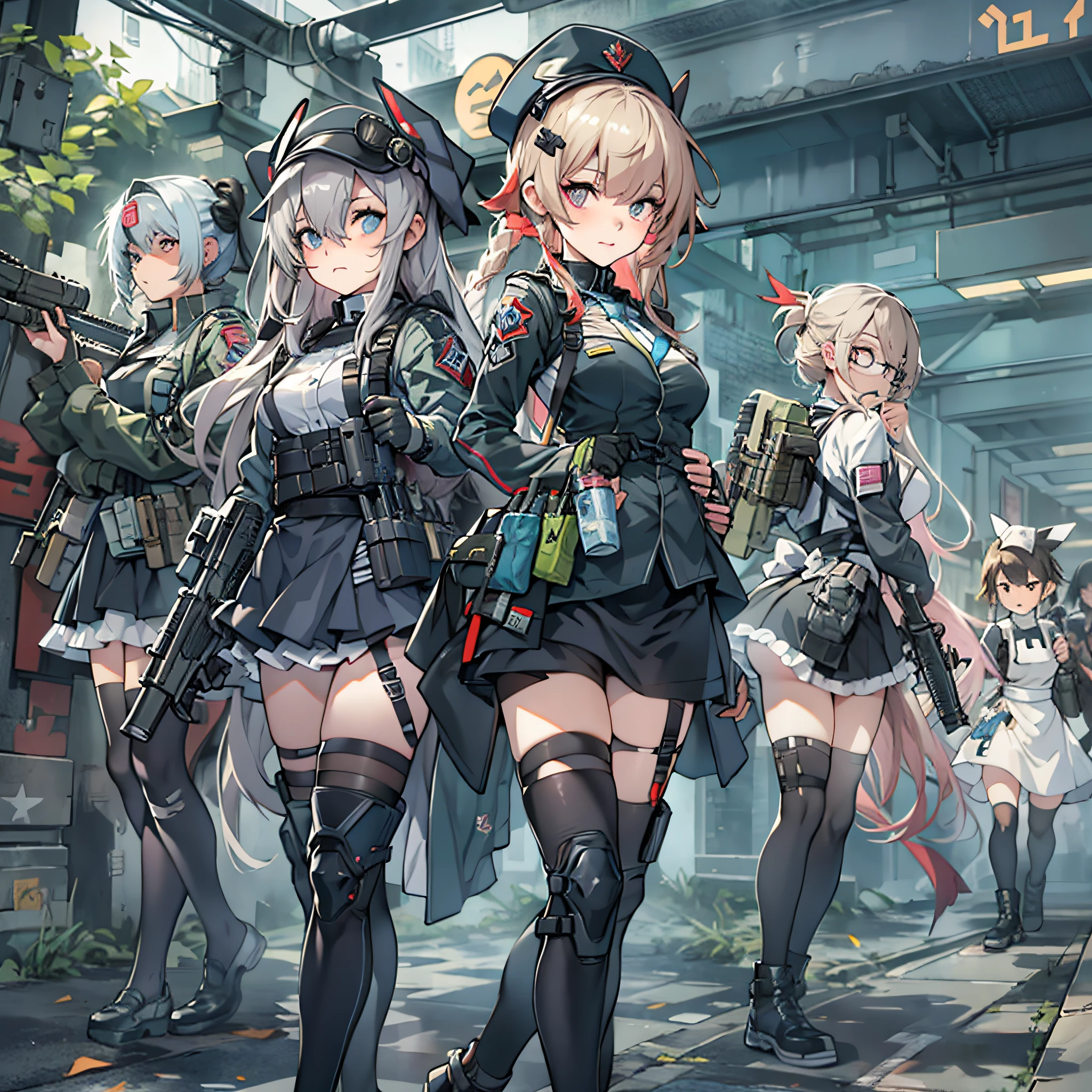 Anime maid girls lining up、Equipped with night vision goggles、Equipped with night vision goggles、alignment、Armed Angel Girl Frontline Style, from girls frontline, Fine details. girls' frontline, girls' frontline, girls frontline cg, infantry girl, Women's Last Tour, soldier girl, M4 Sopmod II Girls Frontline, anime maid ss military, girls frontline universe, Mechanized soldier girl, Majora、lieutenant colonel、Girls Moon、Start of battle!