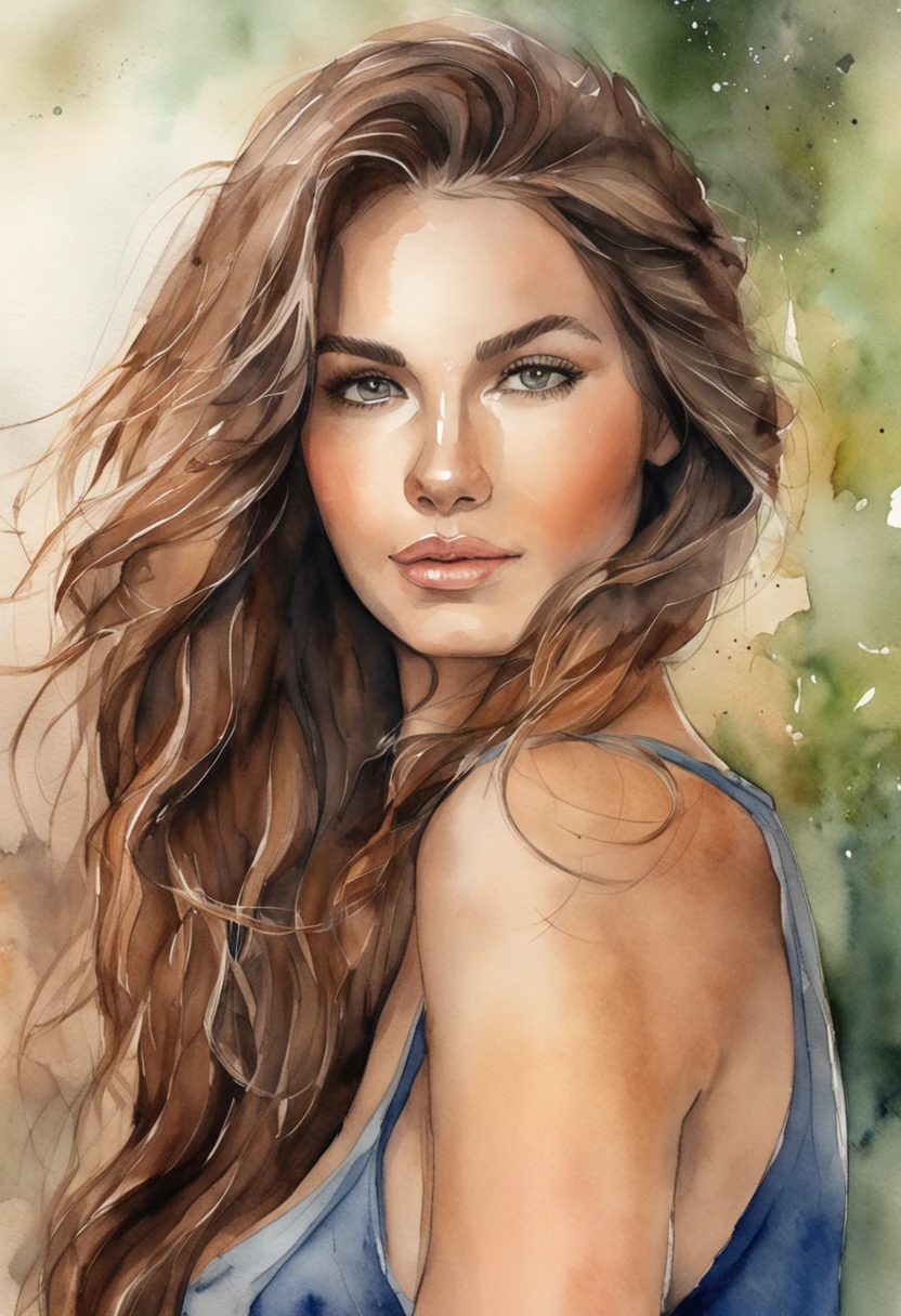 mulher com longos cabelos e um top rosa, foto retrato suave 8 k, beautiful portrait lighting, medium portrait soft light, cinematic portrait, foto de uma mulher bonita, beautiful fine face features, retrato de corpo inteiro, retrato de beleza detalhado, rosto bonito fotorrealista, retrato de alta qualidade, rosto perfeitamente iluminado, lindo retrato do rosto, mulher jovem bonita, (inspirada em Adria Arjona de Star Wars Andor:1.4)