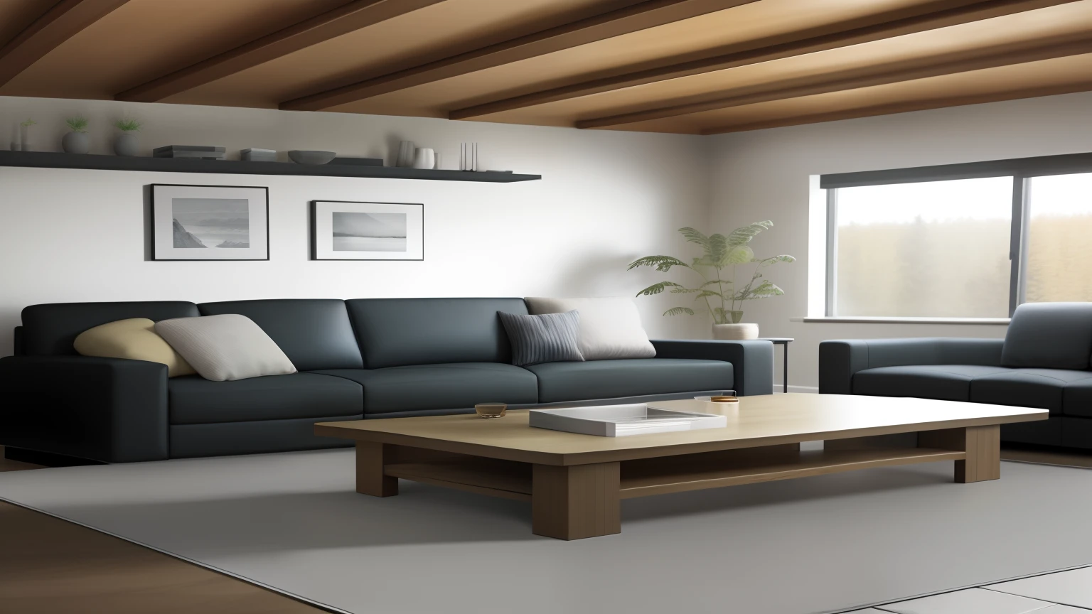 Slate living room,Simple