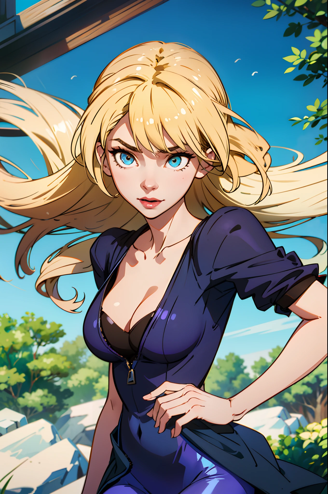In the library、bright expression、Hefty Smile、Laughing:1.5、Soryu Asuka Langley cosplay、Black full-body tights:1.2, Wearing a black rubber full-body tights:1.2、closeup cleavage、selphie、(A blonde long-haired、Curled hair:1.5)、Beautuful Women、jpn、Japan Beauty:1.5、20yr old、masutepiece、top-quality、Best lenses、extremaly detailed cg、unified、8K、the wallpaper、top-quality、A high resolution:2、depth of fields、Seductive:1.3、Beautiful ass、Super real、reallistic:2.2、realistic shaded、Bewitching body、ultra - detailed、NFFSW:1.5、Constricted hips、Toned abs、Colossal tits、Toned body、A detailed face、beautidful eyes、Dry face