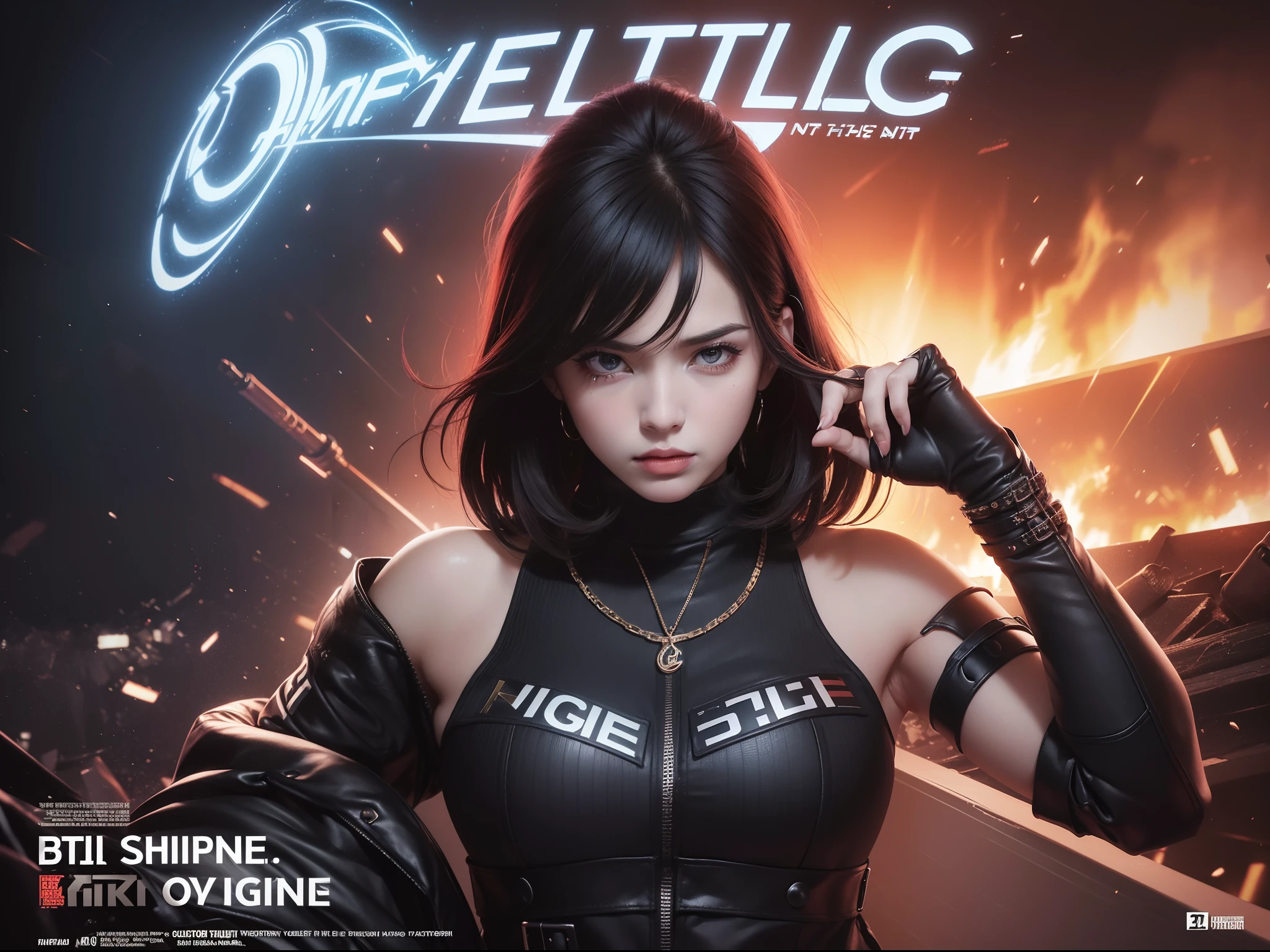 ((((dramatic))), (((gritty))), (((intense))) film poster featuring a young woman as the central character. She stands confidently in the center of the poster, wearing a stylish and edgy outfit, with a determined expression on her face. The background is dark and gritty, with a sense of danger and intensity. The text is bold and attention-grabbing, with a catchy tagline that adds to the overall feeling of drama and excitement. The color palette is mainly dark with splashes of vibrant colors, giving the poster a dynamic and visually striking appearance,tachi-e
(magazine:1.3), (cover-style:1.3), fashionable, woman, vibrant, outfit, posing, front, colorful, dynamic, background, elements, confident, expression, holding, statement, accessory, majestic, coiled, around, touch, scene, text, cover, bold, attention-grabbing, title, stylish, font, catchy, headline, larger, striking, modern, trendy, focus, fashion,
