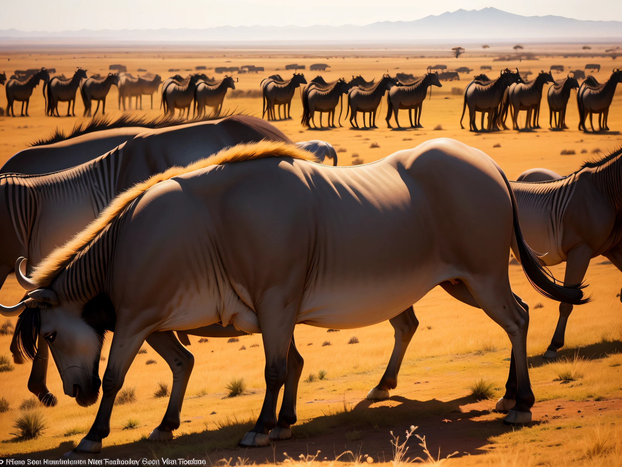 Serengeti National Park, Tanzania: A UNESCO World Heritage Site, the Serengeti is famous for the annual Great Migration of wildebeest and other animals across its vast plains.