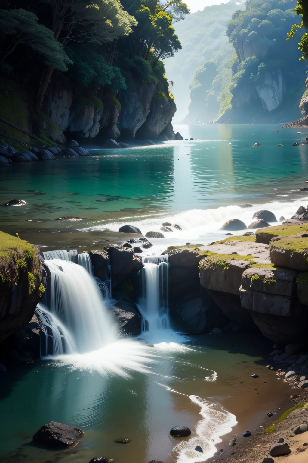 Capture a serenidade da natureza em preto e branco. Tire uma foto de uma paisagem natural que transmita calma e tranquilidade.
