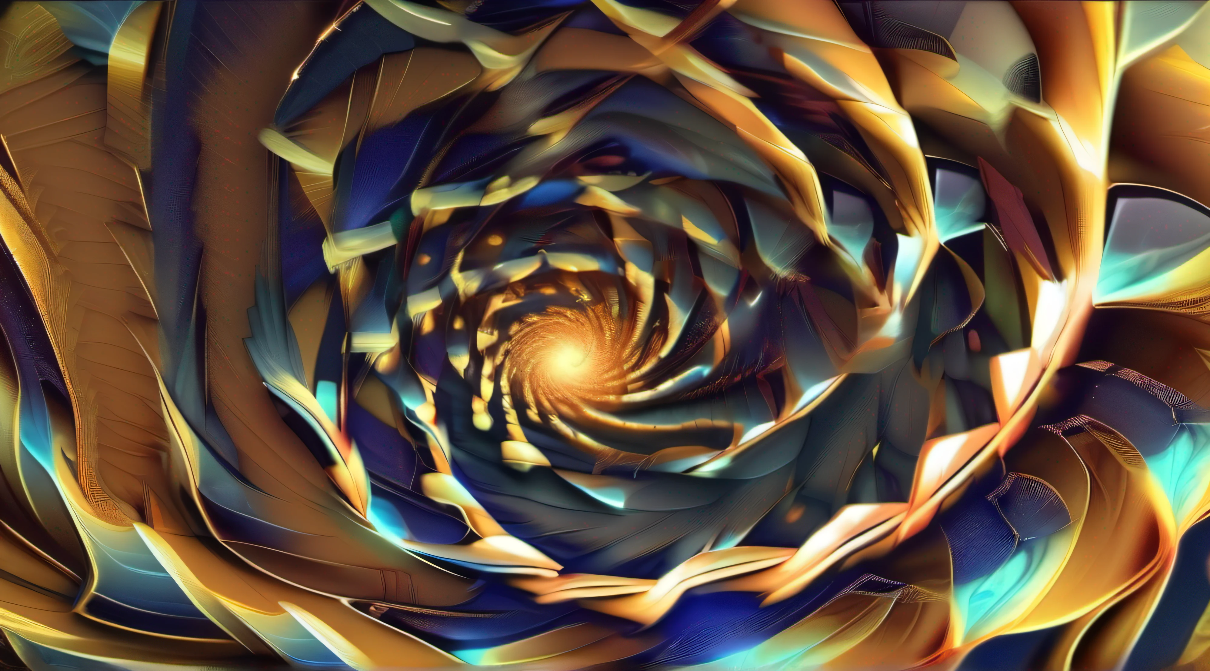 A vivid fractal flame with infinite geometric complexity, continuously zooming into smaller and smaller spirals and tessellations, replicating outwards forever, CGI animation, 4K --ar 16:9