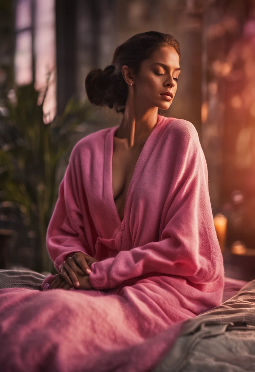 Pampering woman