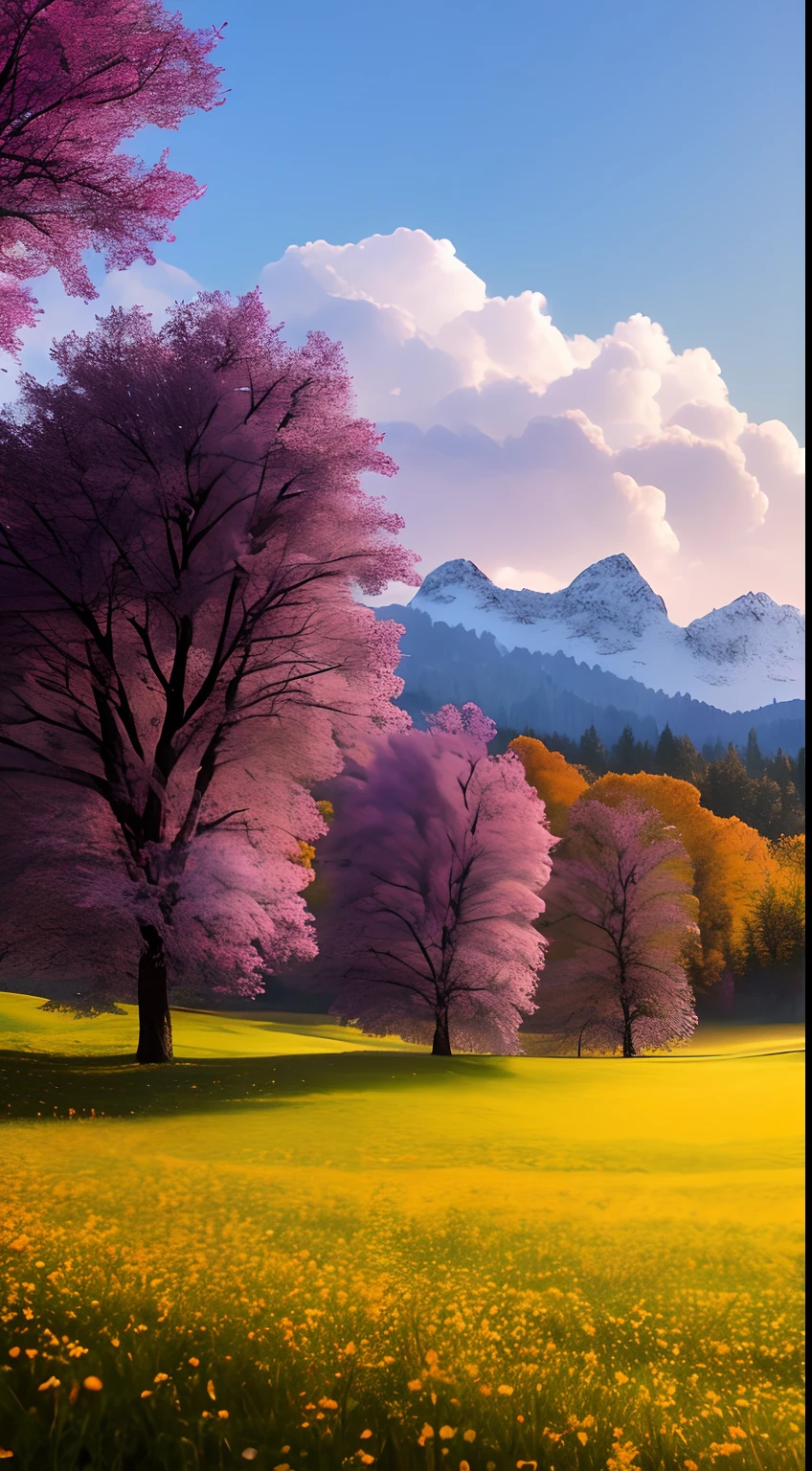 Masterpiece, Best Quality, High Quality, Extremely Detailed CG Unity 8k Wallpaper, Scenic, Oil Painting, Award Winning Photography, Bokeh, Depth of Field, HDR, Glow, Chromatic Aberration, Photorealistic, Extremely Detailed, Art Station Trending, CGSociety Trending, Intricate , highly dramatic, midway art and masterpiece, best quality, highest quality, extremely detailed CG Unity 8k wallpapers. A lush summer landscape of rolling green hills stretching to the horizon, dotted with wildflowers in shades of pink, yellow and purple, flooded with light. This is a masterpiece, best quality, highest quality, extremely detailed CG unity 8k wallpaper peaceful autumn landscape surrounded by golden yellow, fiery red and burnt orange trees. The fresh air smells sweet of fallen leaves and wood smoke. The ground is covered with a warm layer of leaves that rustle under your feet. A misty mountain rises in the distance, surrounded by light And a masterpiece in the best quality and extremely detailed CG unity 8k wallpaper A breathtaking winter landscape covered in snowy capes, creating a A world of shimmering whites and cool blue shades. The tall evergreens are tall and proud, their branches covered with snow and light. This is a masterpiece with the best quality, great quality and extremely detailed CG unity 8k wallpaper vivid spring landscape full of new life and colors. The hills are carpeted in green with delicate wildflowers in shades of pink, purple and yellow, with plenty of lighting