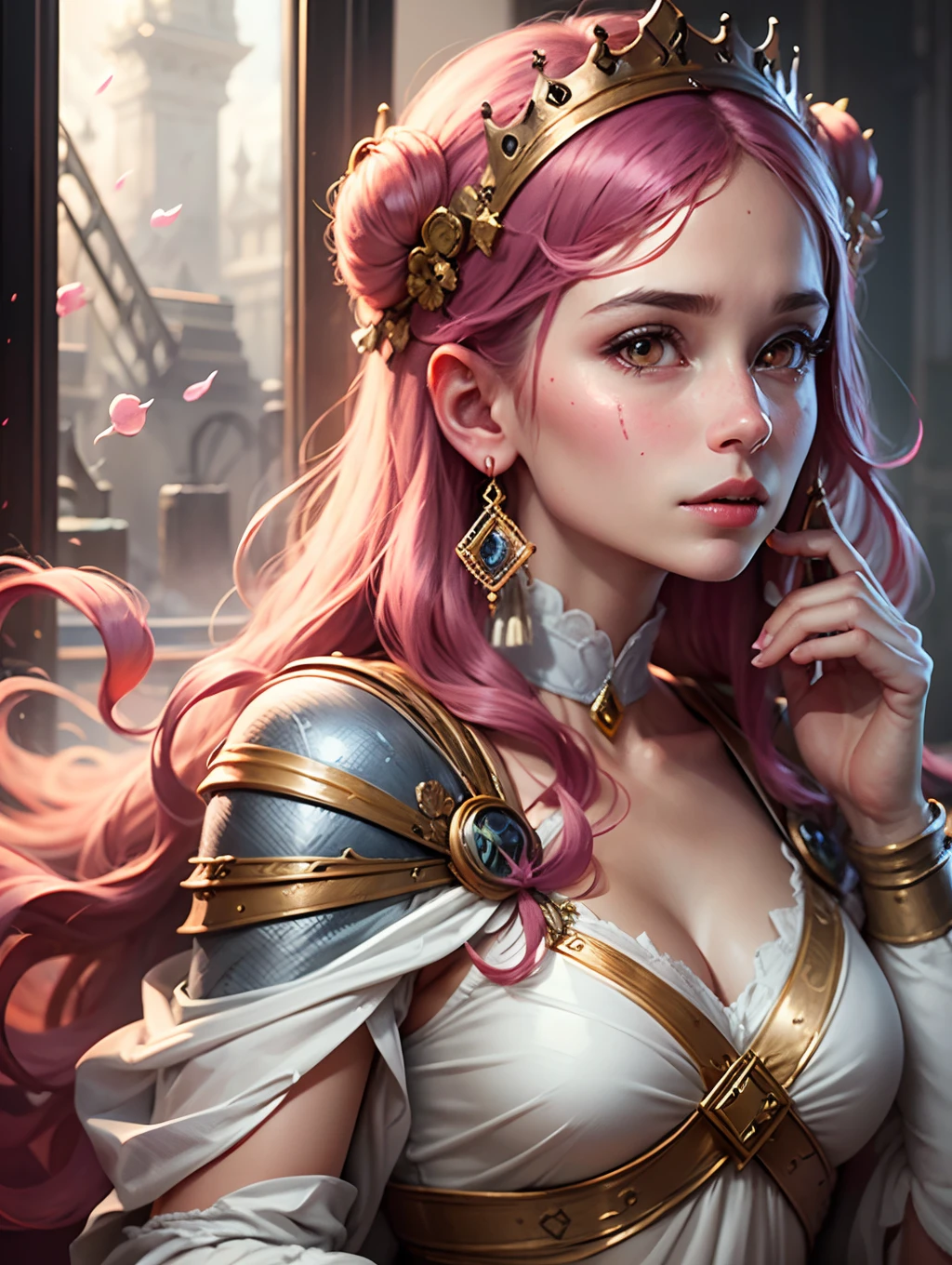 Capturing the millennia-old wisdom and ethereal sweetness of Princess Bubblegum, this realistic fanart depicts every feature of her serene expression as she balances science and royalty in a single gaze. --auto --s2
