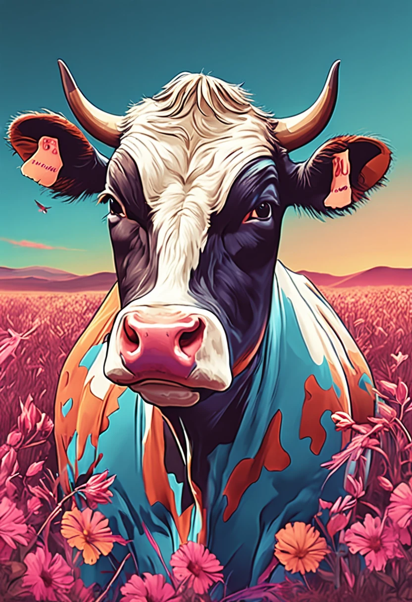 Manga cow funny style