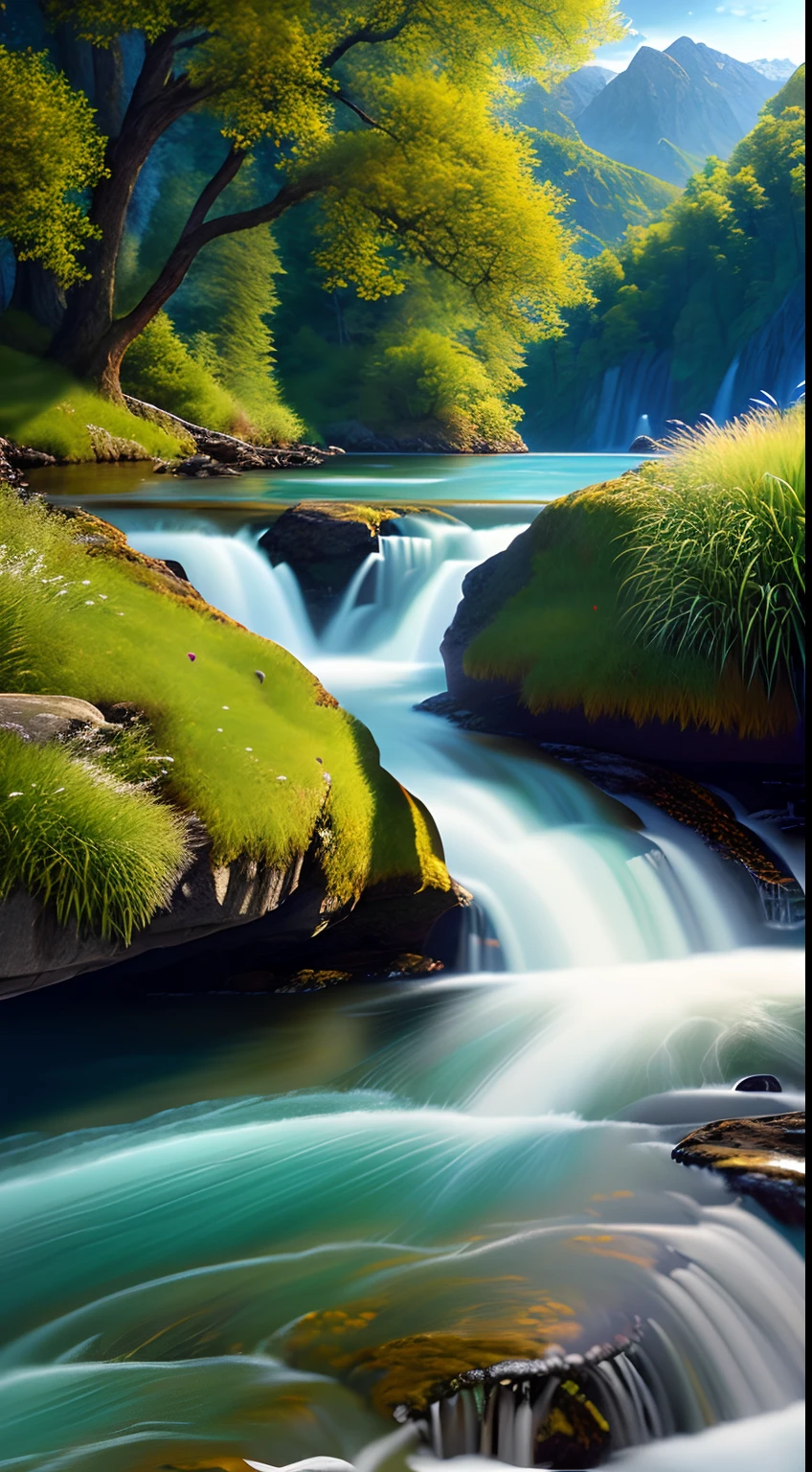 landscape, water (extremely detailed CG unity 8k wallpaper), the most beautiful artwork in the world, professional majestic oil painting, intricate, high detail, sharp focus, dramatic, photorealistic painting