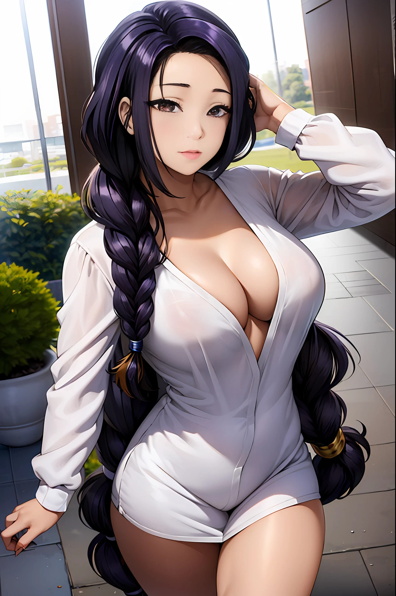 (La mejor calidad) (obra maestra ) Cara perfecta. kawaii & Siniestra princesa belleza joven en la ciudad de Los Angeles. (((Dreadlocks hair))) ((((nordin woman))))
