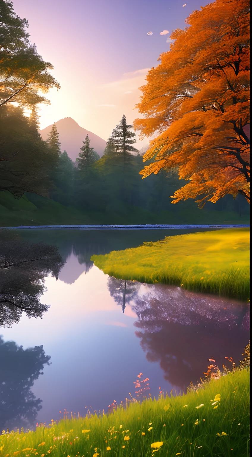 Masterpiece, Best Quality, High Quality, Extremely Detailed CG Unity 8k Wallpaper, Scenic, Oil Painting, Award Winning Photography, Bokeh, Depth of Field, HDR, Glow, Chromatic Aberration, Photorealistic, Extremely Detailed, Art Station Trending, CGSociety Trending, Intricate , highly dramatic, midway art and masterpiece, best quality, highest quality, extremely detailed CG Unity 8k wallpapers. A lush summer landscape of rolling green hills stretching to the horizon, dotted with wildflowers in shades of pink, yellow and purple, flooded with light. This is a masterpiece, best quality, highest quality, extremely detailed CG unity 8k wallpaper peaceful autumn landscape surrounded by golden yellow, fiery red and burnt orange trees. The fresh air smells sweet of fallen leaves and wood smoke. The ground is covered with a warm layer of leaves that rustle under your feet. A misty mountain rises in the distance, surrounded by light And a masterpiece in the best quality and extremely detailed CG unity 8k wallpaper A breathtaking winter landscape covered in snowy capes, creating a A world of shimmering whites and cool blue shades. The tall evergreens are tall and proud, their branches covered with snow and light. This is a masterpiece with the best quality, great quality and extremely detailed CG unity 8k wallpaper vivid spring landscape full of new life and colors. The hills are carpeted in green with delicate wildflowers in shades of pink, purple and yellow, with plenty of lighting