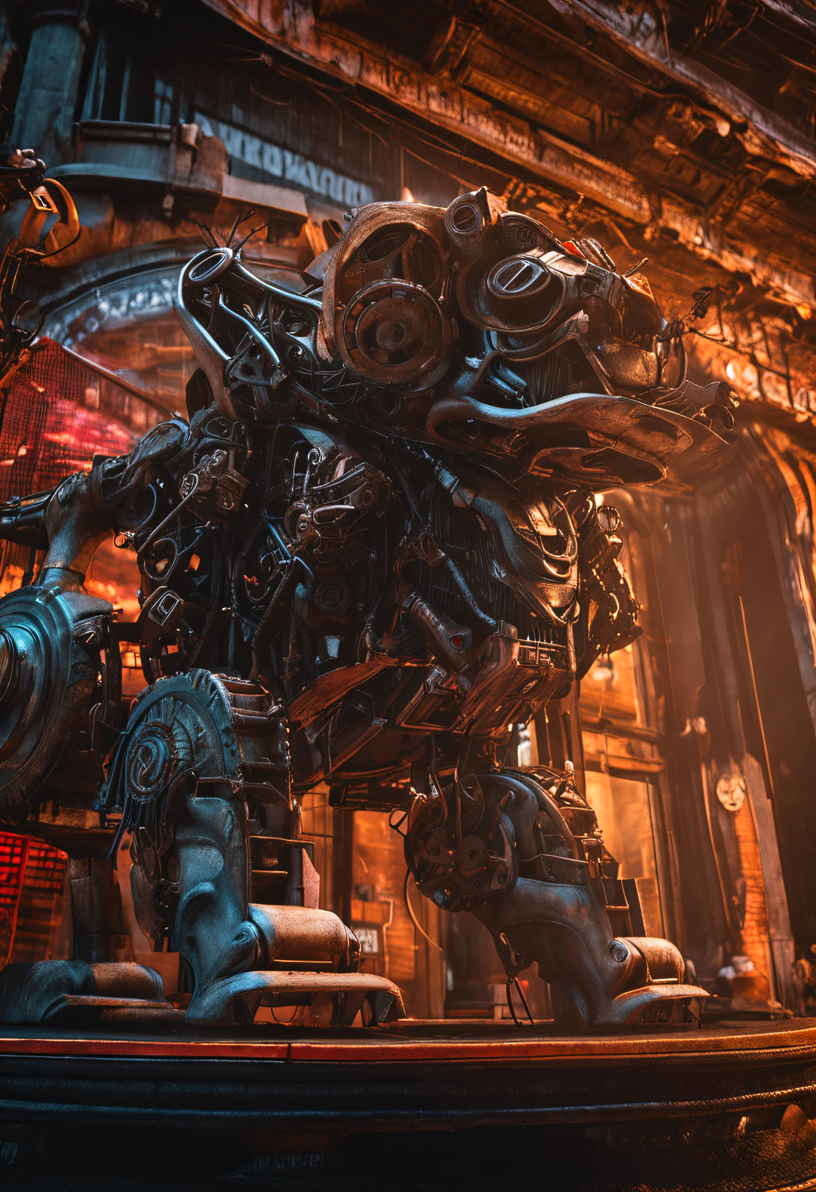 Ruff statue three gears