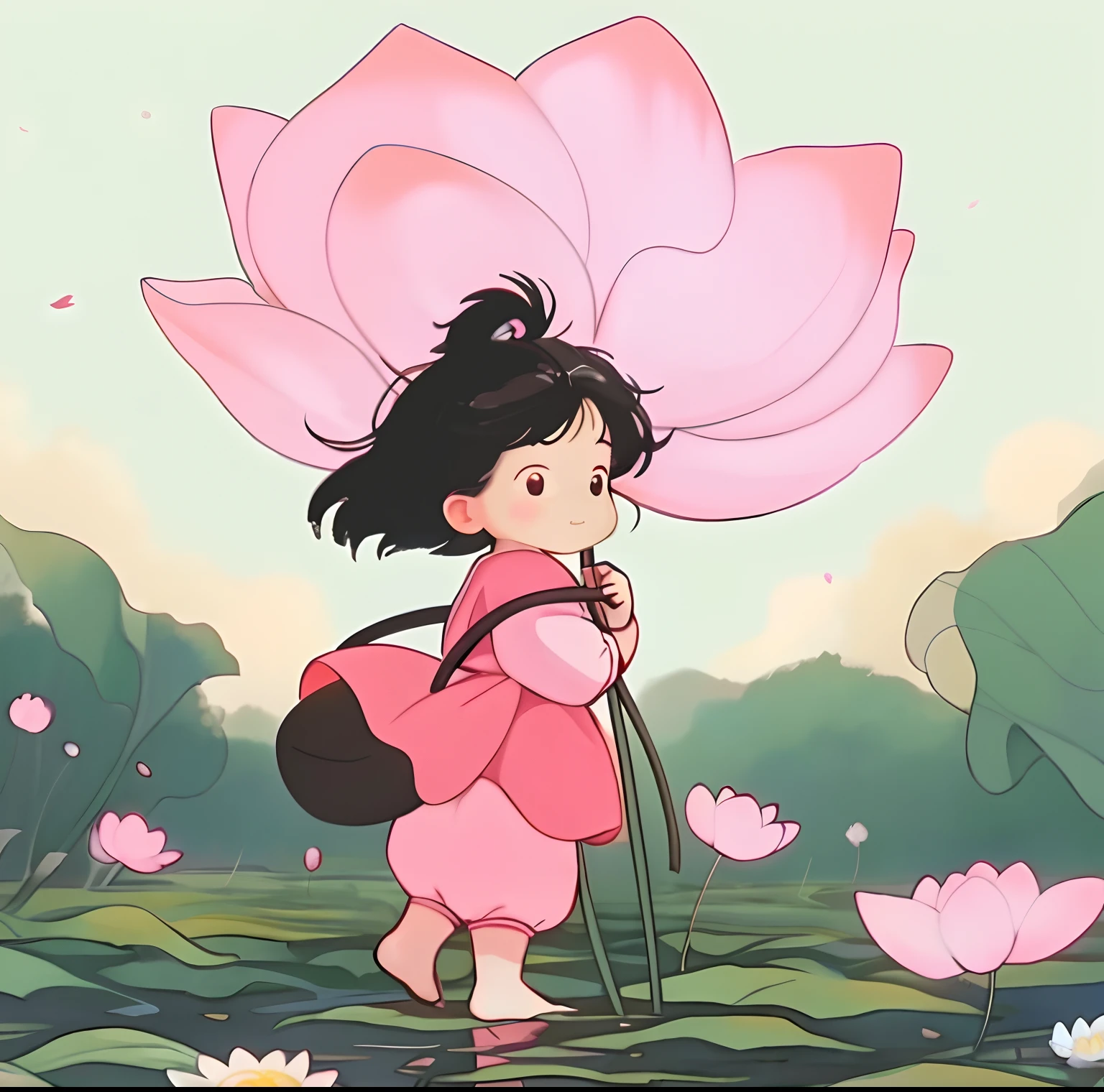 Image of Alphard standing in a white kimono in the clouds, White Hanfu, Palace , A girl in Hanfu, Guviz-style artwork, Beautiful character painting, Hanfu, Chinese girl, lovely digital painting, Guviz, By Li Song, author:Li Fangying, Chinese painting style, author:Qu Leilei