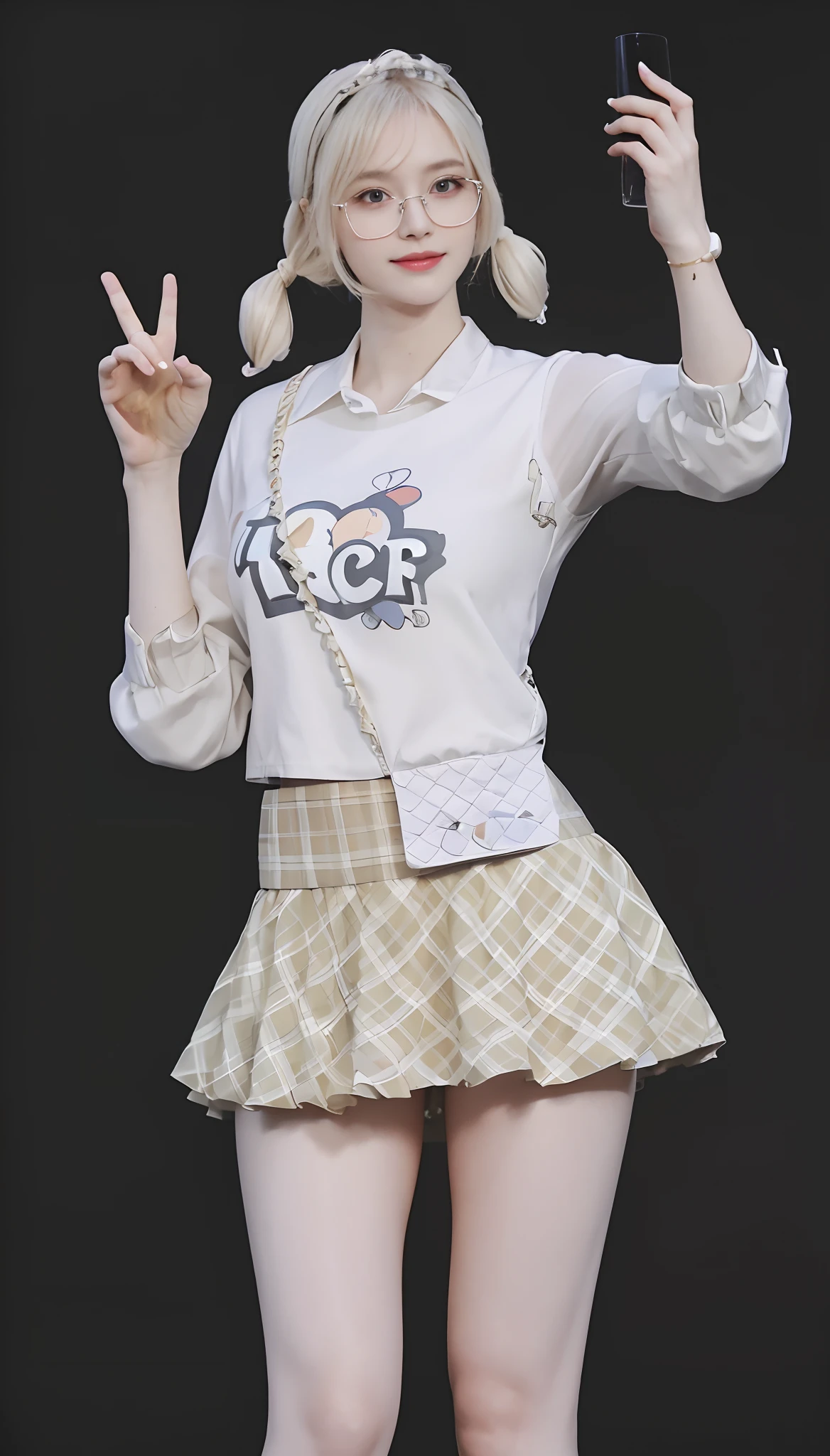 （（best qualtiy，8K，tmasterpiece：1.3））），Clear focus：1.2，（layer cut，The large：1.2），Beautiful Women in Perfect Figure：1.4，Slender abs：1.2，Moist body：1.5，Highly Detailed Face and Skin Textur，Detailed eyes，二重まぶた，long whitr hair，（beautidful eyes：1.3），（Smiling face：1.3），（Both eyes are the same size：1.4），（Smile lips：1.3），（black-frame glasses：1.4）