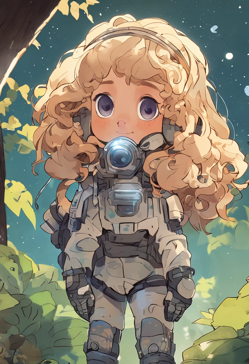 a little girl in a spacesuit in a forest [Enter Any Action eg : looking at the sunset], full body, drawing a face in maximum quality, high-quality drawing of the face, character sheet, illustration for book, children's book, curly hair, blond hair, watercolor clipart, full Illustration, 4k, sharp focus, watercolor, smooth soft skin, symmetrical, soft lighting, detailed face, concept art, watercolor style, strybk, children's style fairy tales, chibi kawaii, . Octane rendering, 3d, perfect face, detailed face, delicate face, perfect sharp lips, detailed eyes. Craig Davison, Aubrey Beardsley, Conrad Roset, Aikut Aidogdu, Agnes Cecil, watercolor style