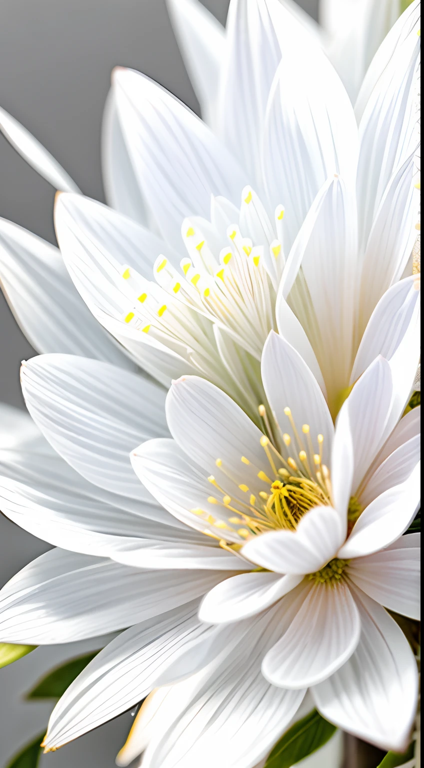 A bouquet of white plum blossoms, ultra-transparent, holy light, beautiful spectral light, dew on petals, twinkle, morning background, transparent droplets, reflected light, bright, light flowing inward, optical, portrait silhouette, sharp focus, magical, intricate, surrealism, fantasy, composition, light, art station trend, pearl, silver patronus cloud pair, caustic surround ray family 16k, ureal ar 23v4 uplight