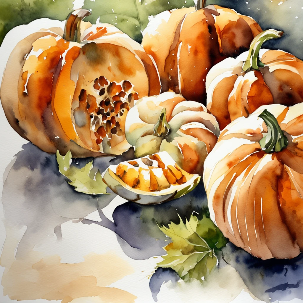 Pumpkin, white background