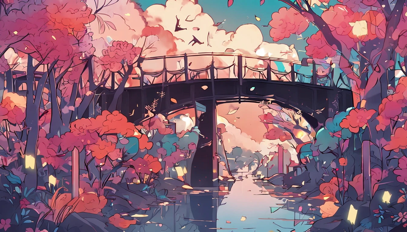 The theme is to celebrate the Tanabata Festival,Magpie Bridge is beautiful and colorful --auto --s2