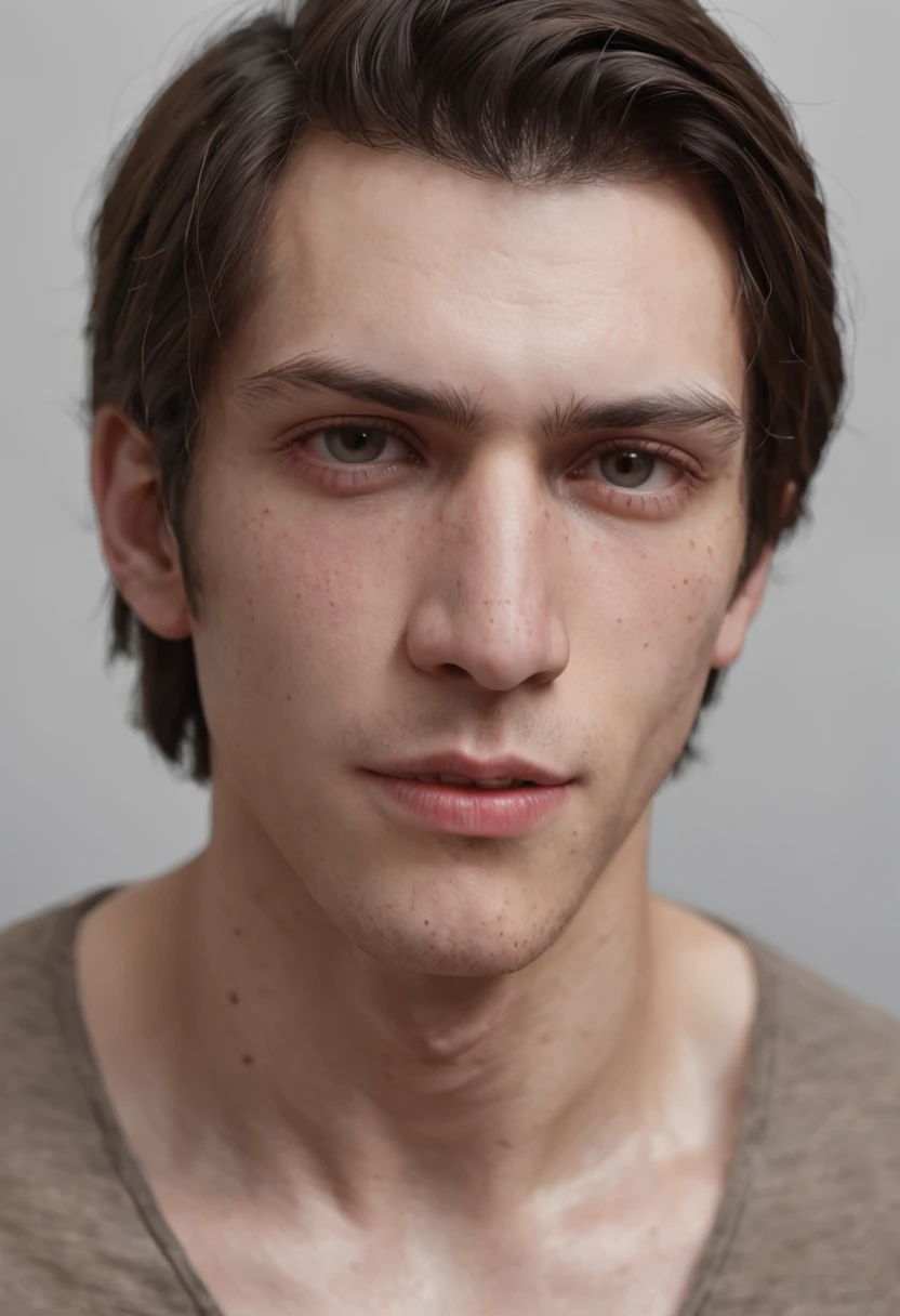 of a real，Hyper-realistic，Realistic skin texture，Handsome vampire teenager，（male people：1.4），closeup cleavage，head portrait，（Open your mouth：1.4），the bats，（long canines：1.4），There is blood on the tooth，Long whit hair，（Blood stains on the corners of the mouth：1.4），Blood，depth of fields，Dynamic blur，highlight，Real Light，Ray traching，OC rendering，Hyper-realistic，best qualtiy，8K，Works of masters，super-fine，Detailed pubic hair，Correct anatomy，sharp focus on eyes，Bokeh，Facial features are carefully drawn