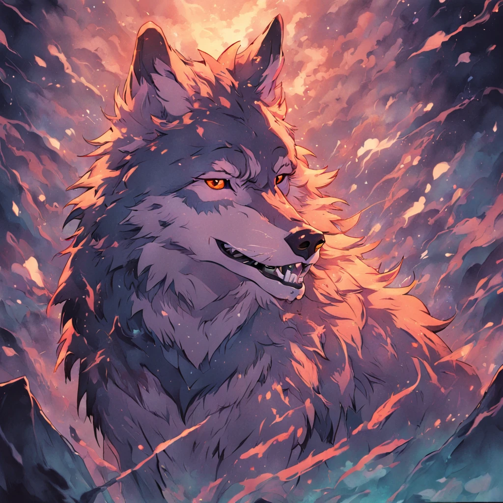Wolf tattoo illustration