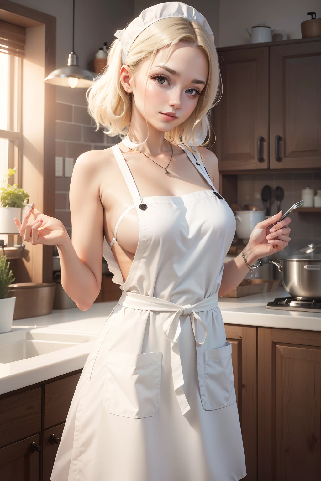 White apron,