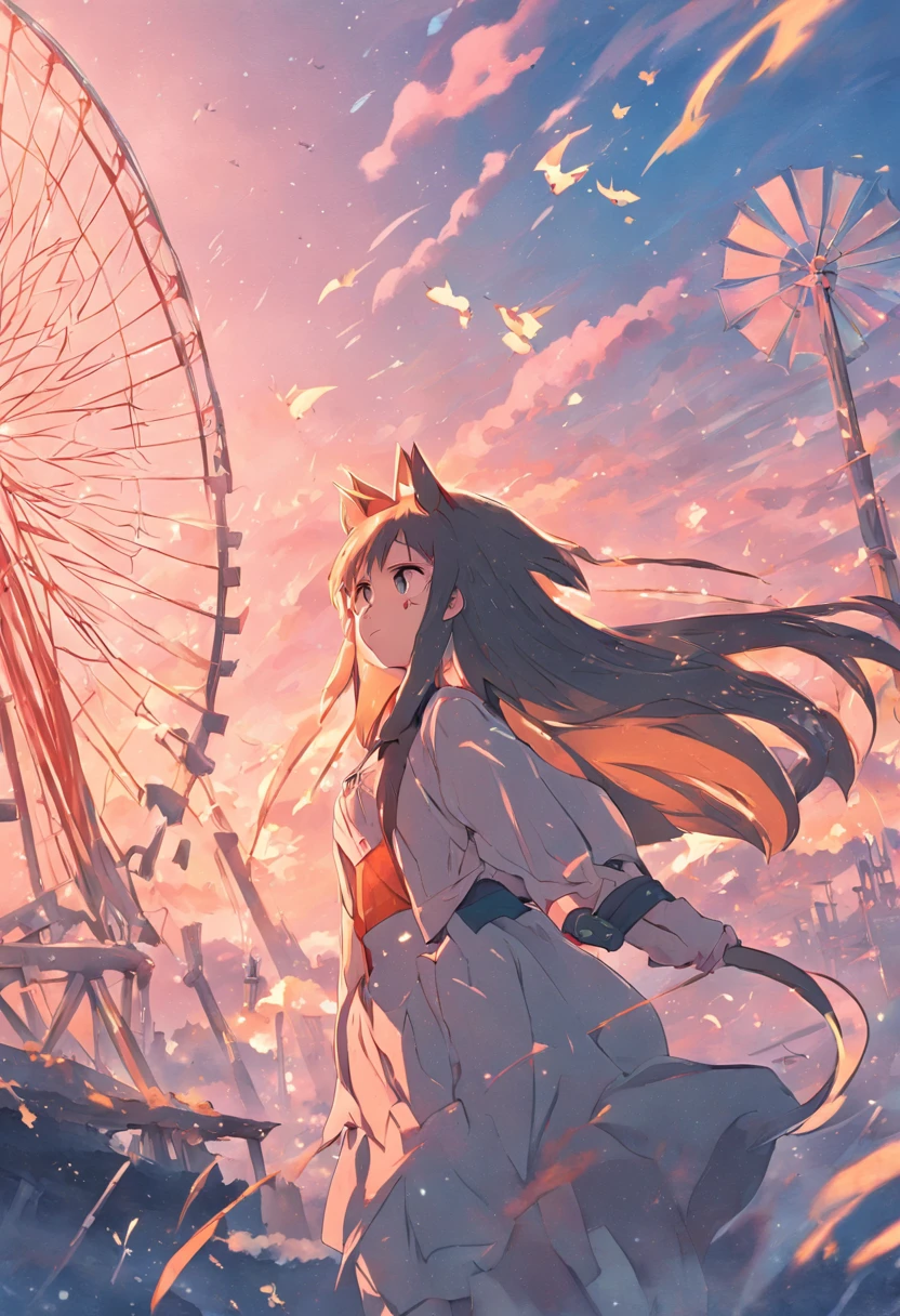 windmills,Kizi,Fluttering hair,bikes,Hats,Cat sunny days,baiyun