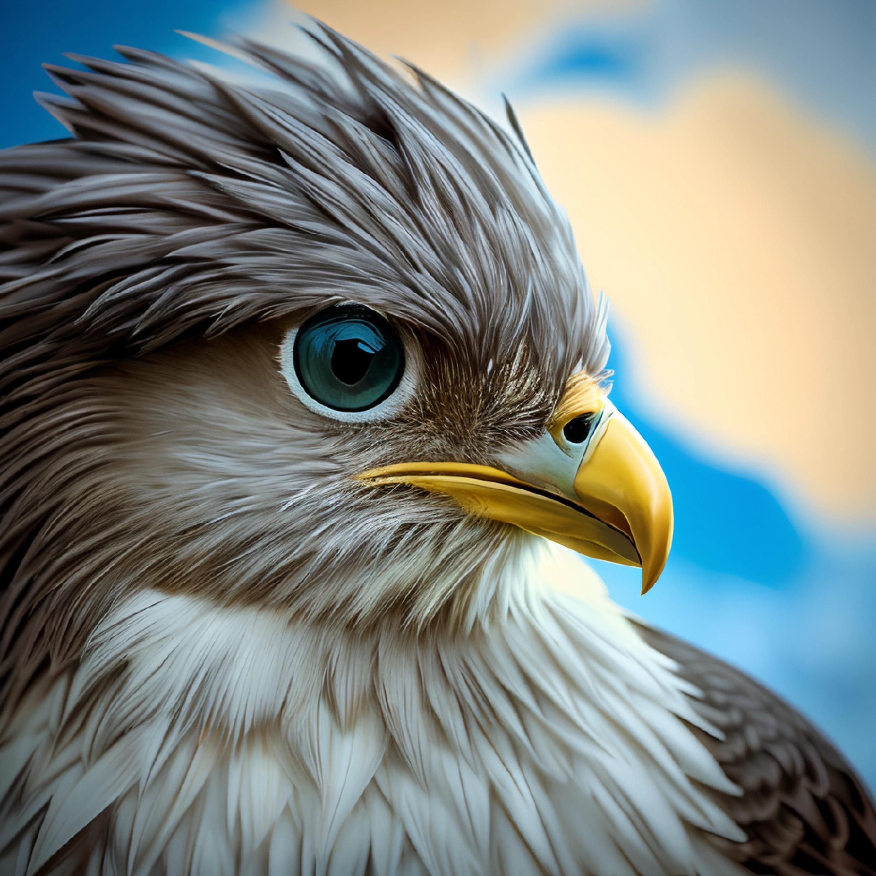 Closeup of the Pidgey, its brilliant plumage glowing like a miniature rainbow in the sunlight, realistic bird illustration, vector style, art by daniela vasileva