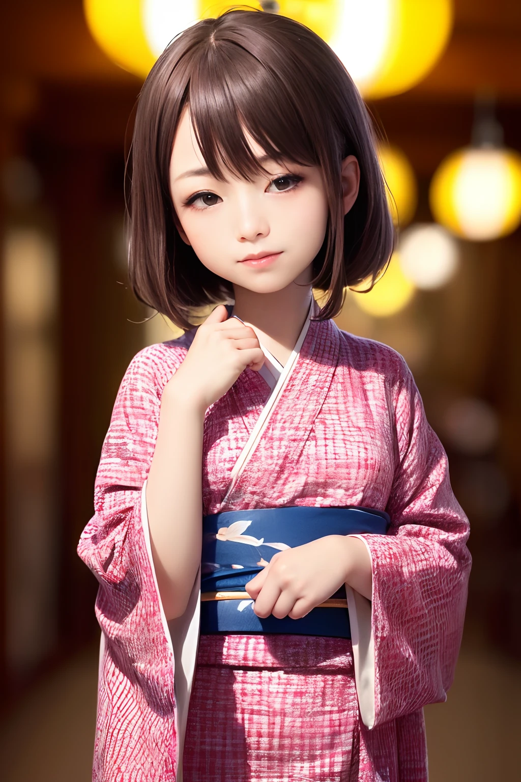 Realistic photo of two 7 year old Japanese girls wearing colorful cherry blossom yukata with extremely intricate patterns,ssmile,Be red in the face,photo-realistic face,In the cottage,In masturbation,with short black hair,Barefoot,Flat chest,8k high res,Pubic area is clear,realistic detail,tmasterpiece
