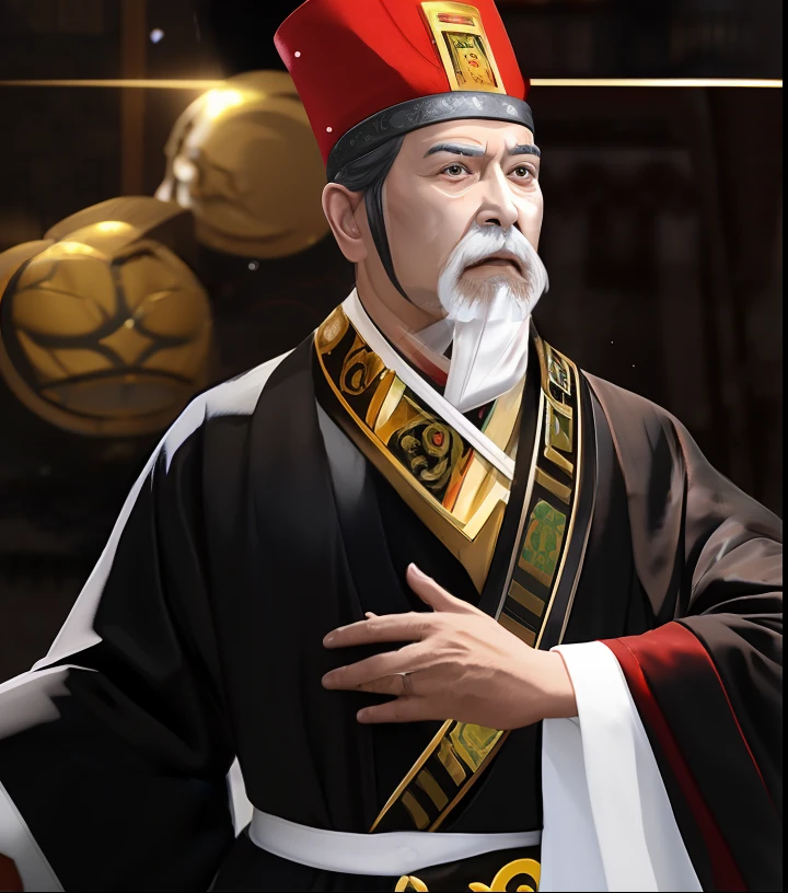 Man in hat and robe with white beard