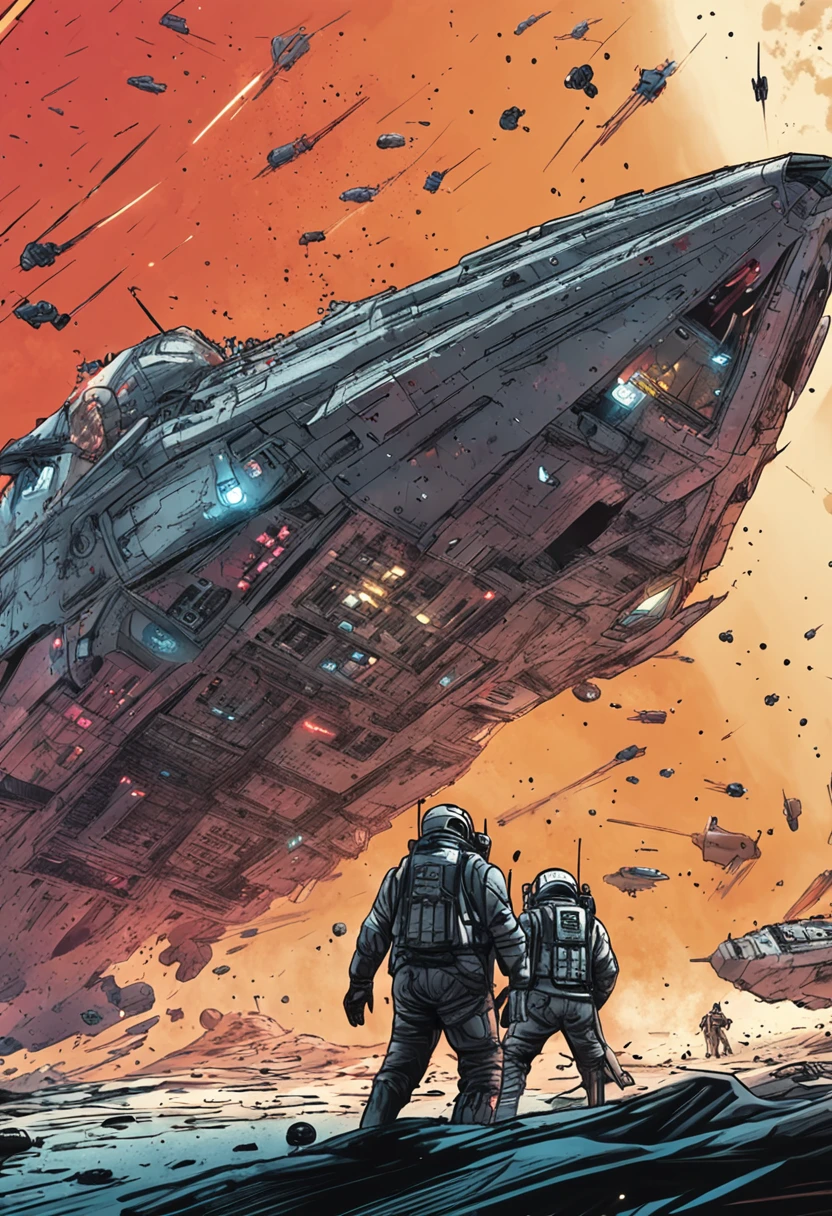guerra de las galaxias batalla de naves espaciales