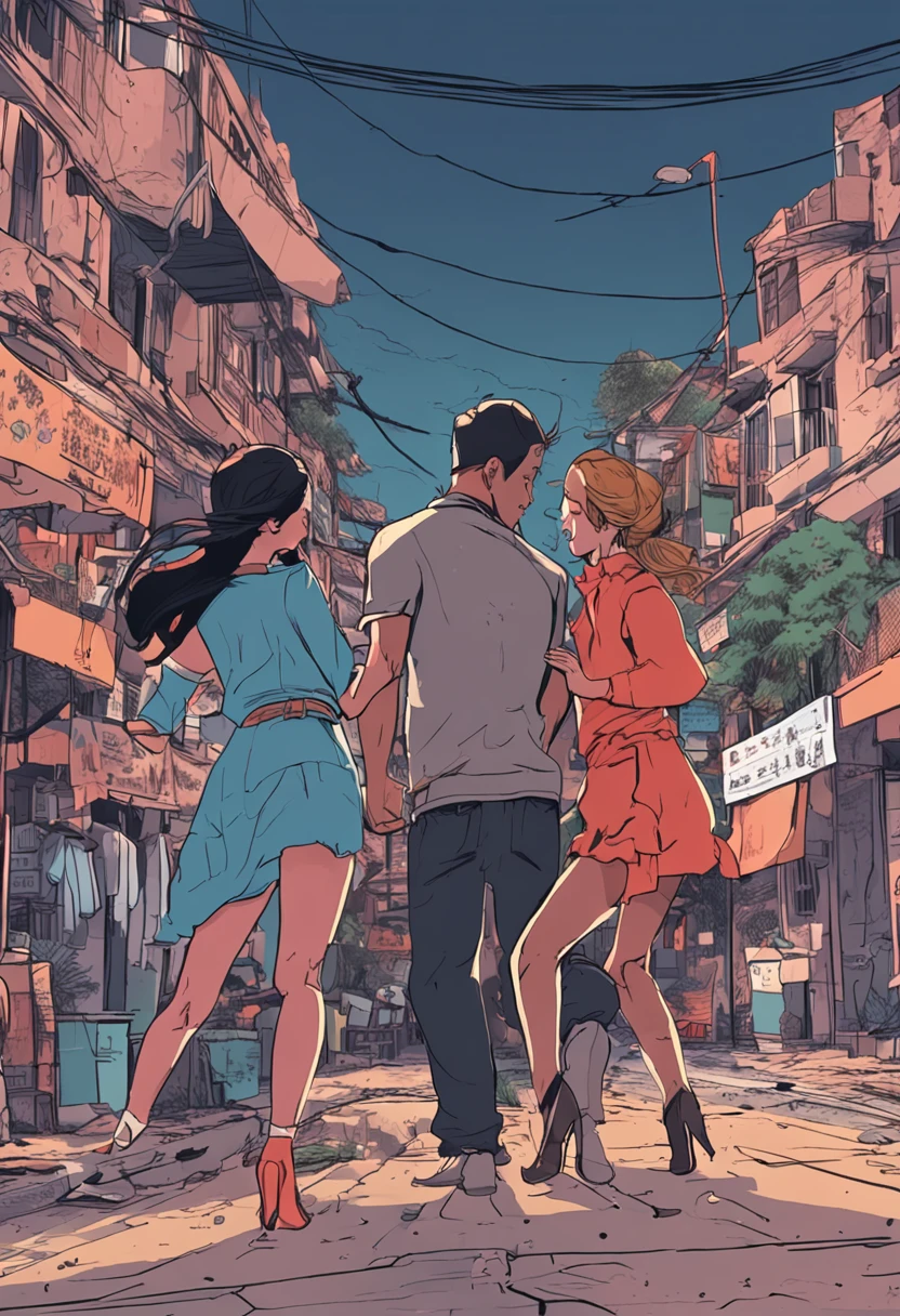 In lewd clothes in the city、Working closely with each other、Take off each other's clothes、While hurting each other、Two women in a fierce fight with their clothes torn and their faces scratched as a result of a grabbing
