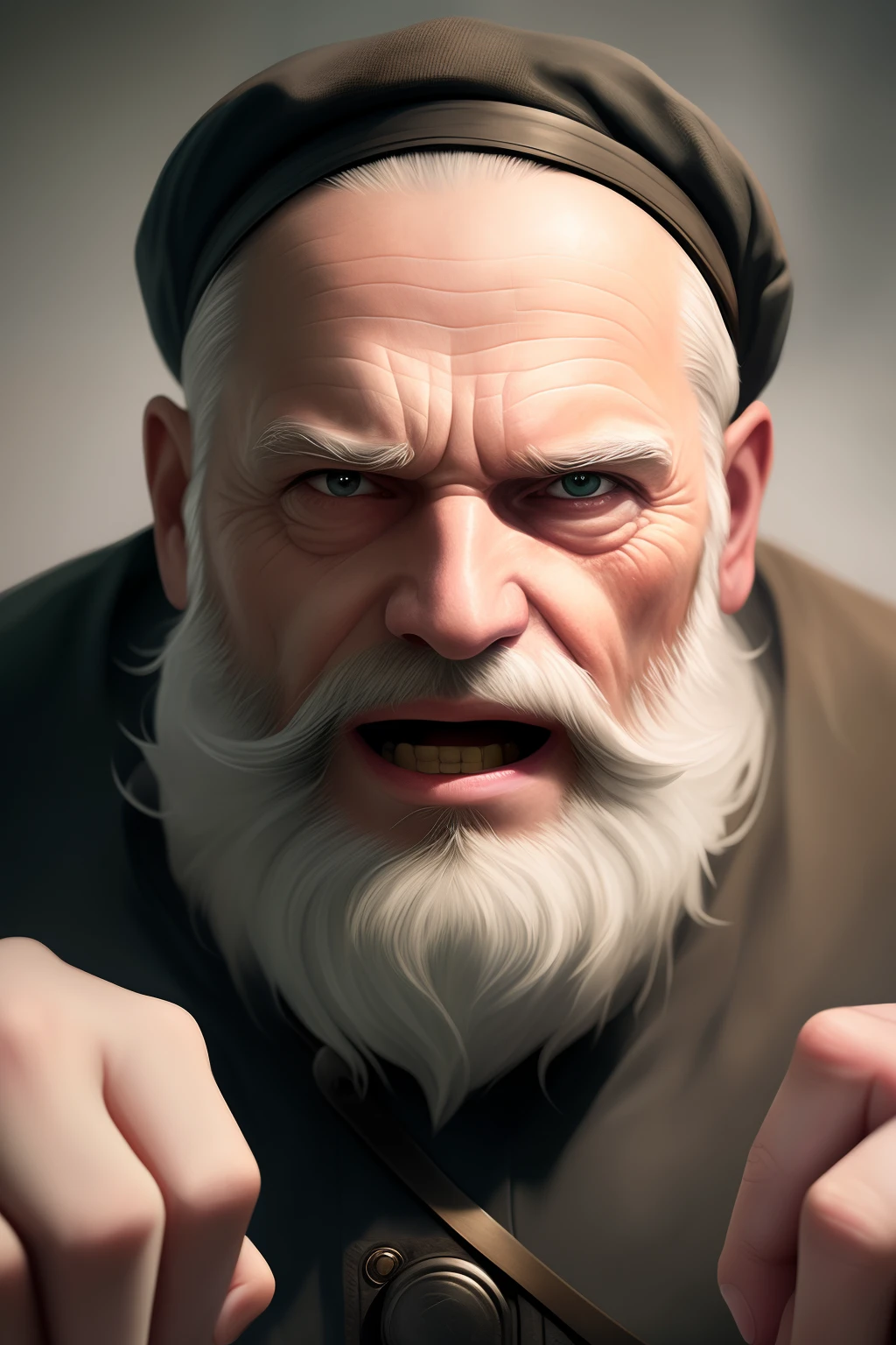 there is a man with a beard and a hat on, Wojtek FUS, inspirado em Johannes Helgeson, Personagem altamente detalhado, Iconic character of high detail, retrato de personagem de closeup, epic digital painting, arte conceitual ultra realista, Cinematic realistic portrait, cinematic bust portrait, Epic portrait illustration, epic character portrait, arte do personagem do motor irreal, arte digital altamente realista