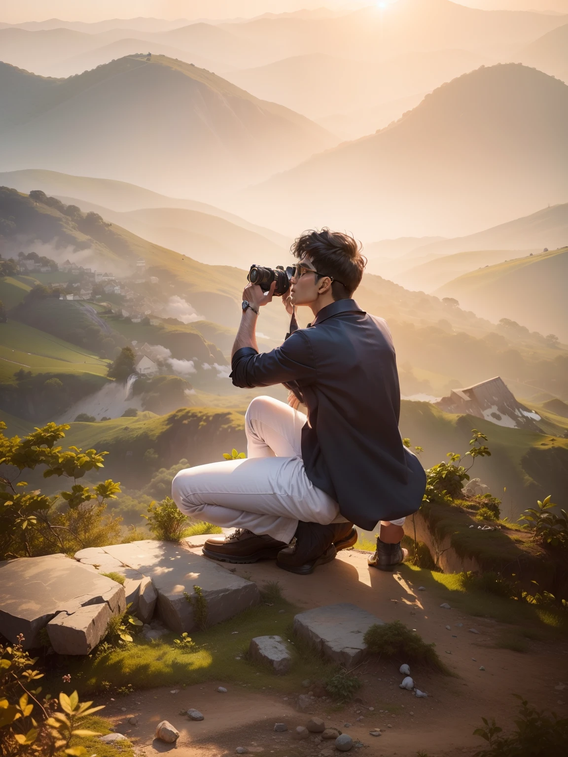 Change Him Clicking Photos from top of the maintain