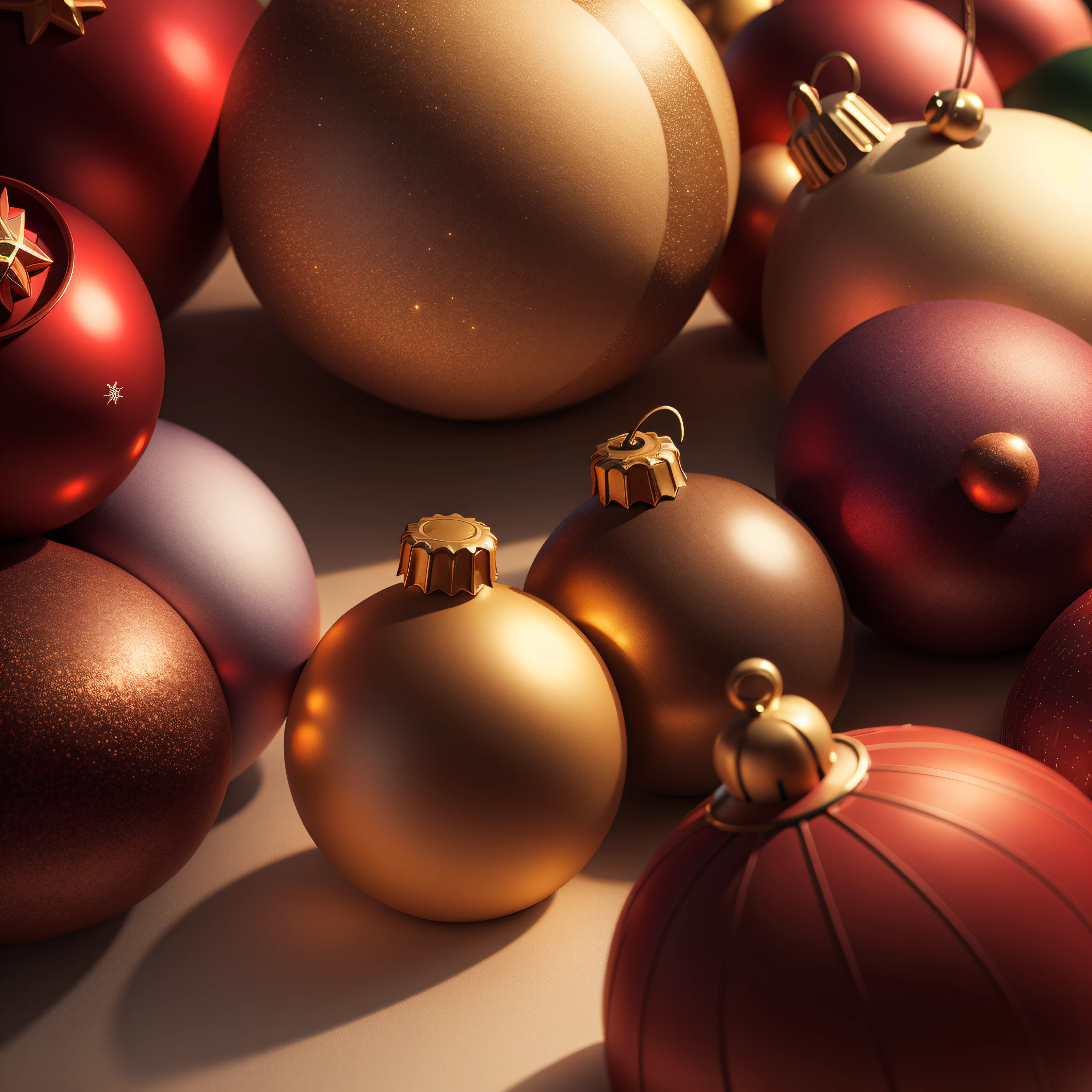 Background with various types of Christmas decorations