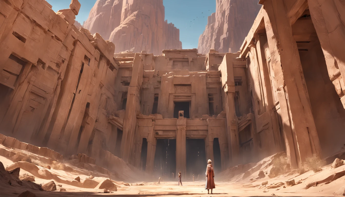 A close up of a person standing in a large building - SeaArt AI