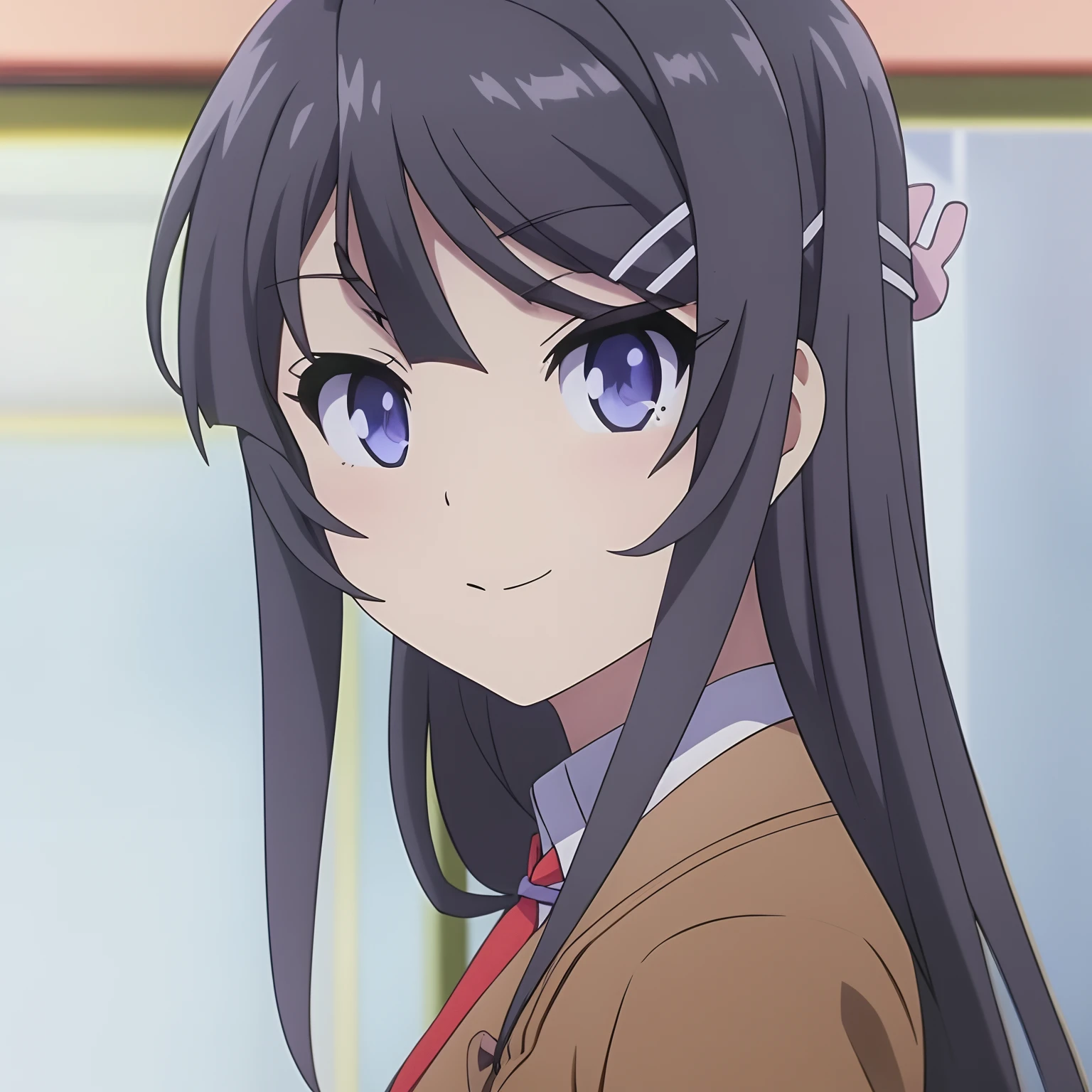 anime girl with long black hair and blue eyes in a school uniform, nagatoro, anime visual of a cute girl, anime moe art style, anime best girl, close up iwakura lain, Beautiful Anime High School Girls, close up of a young anime girl, ilya kuvshinov with long hair, still from tv anime, author：Hosomura Kane