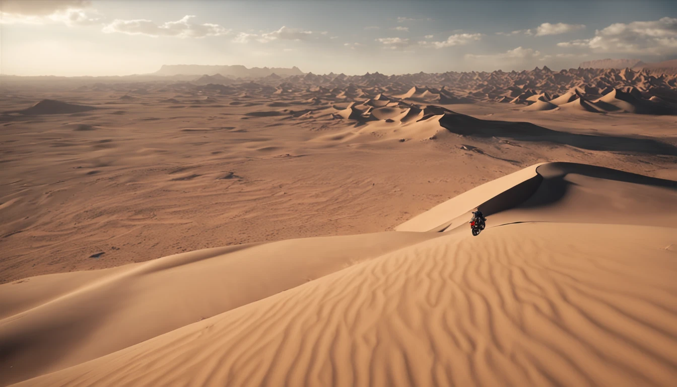 Cinematic images,Hyper-realistic,Ultra-wide viewing angle,Vast desert,camelstoe,oases,废墟,Faraway view,super-fine,Detailed pubic hair,stereoscopic perspective,Works of masters,detail in face,super-fine,16K resolution,high qulity,电影灯光,High picture detail,dynamic viewing angle,Detailed pubic hair,Epic shooting,oc rendered