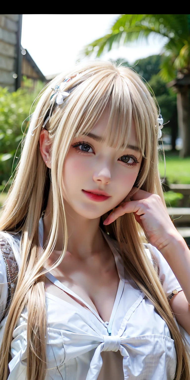 (highest quality、8k、32k、masterpiece)、(Realistic)、(Photorealistic:1.2)、(High resolution)、Very detailed、Very beautiful face and eyes、1 girl、Round and small face、Narrow waist、Delicate body、(close、highest quality、Attention to detail、Rich skin detail)、(highest quality、8k、Oil paint:1.2)、Very detailed、(Realistic、Realistic:1.37)、Bright colors、(((Blonde)))、(((Bust Shot)))、(((Long Hair)))、(((Pure white wall background)))、(((Pure white wall background)))、(((Floral dress)))、(((She has a happy expression)))、(((smile)))、(((Wearing a white and pink dress)))、(((Look straight ahead)))、(((Long golden hair)))、(((Teeth are visible)))、(((Mobile phone operation)))、(((Playing with your phone)))